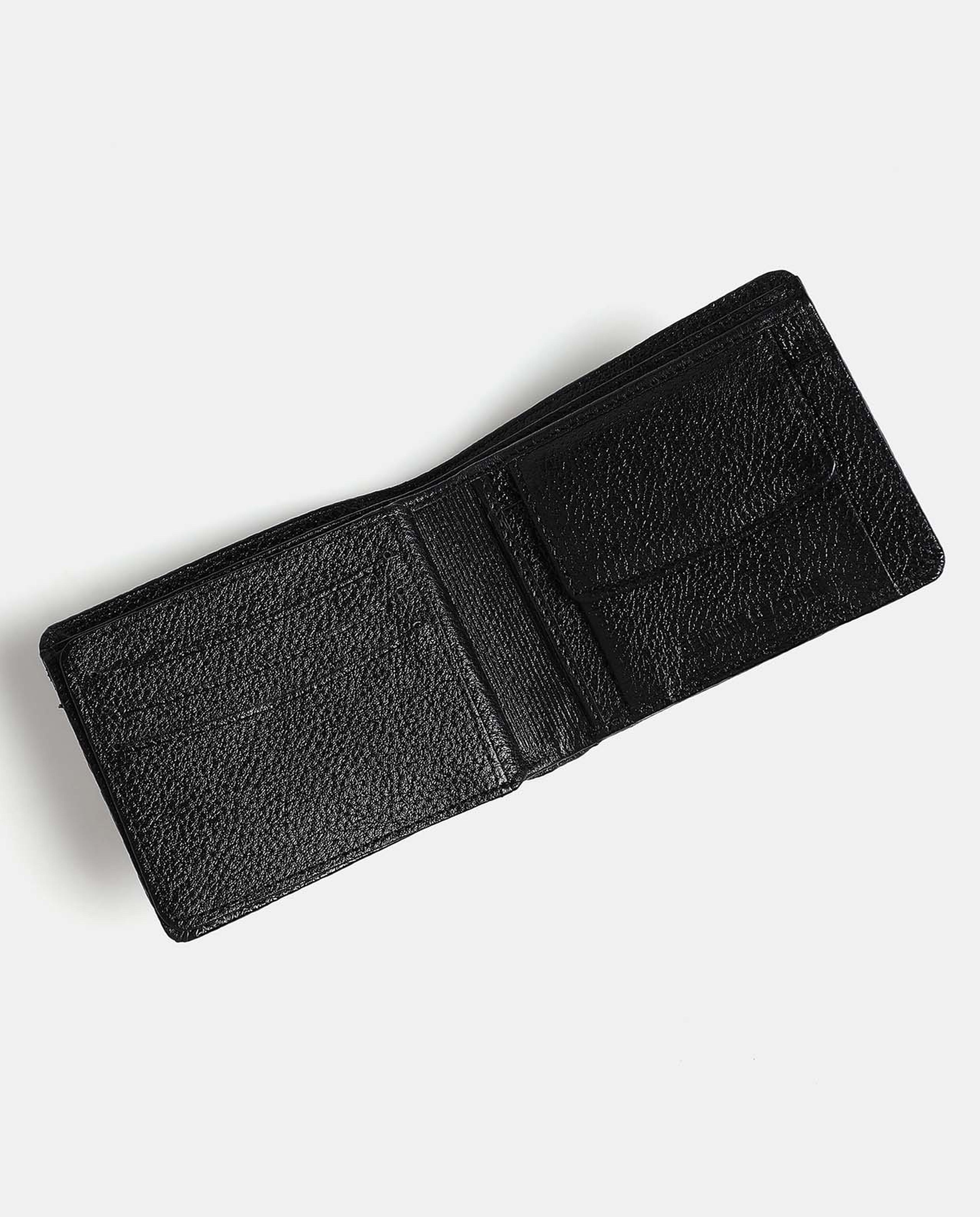 محفظة سوداء سادة بطيتين من آر أند بي