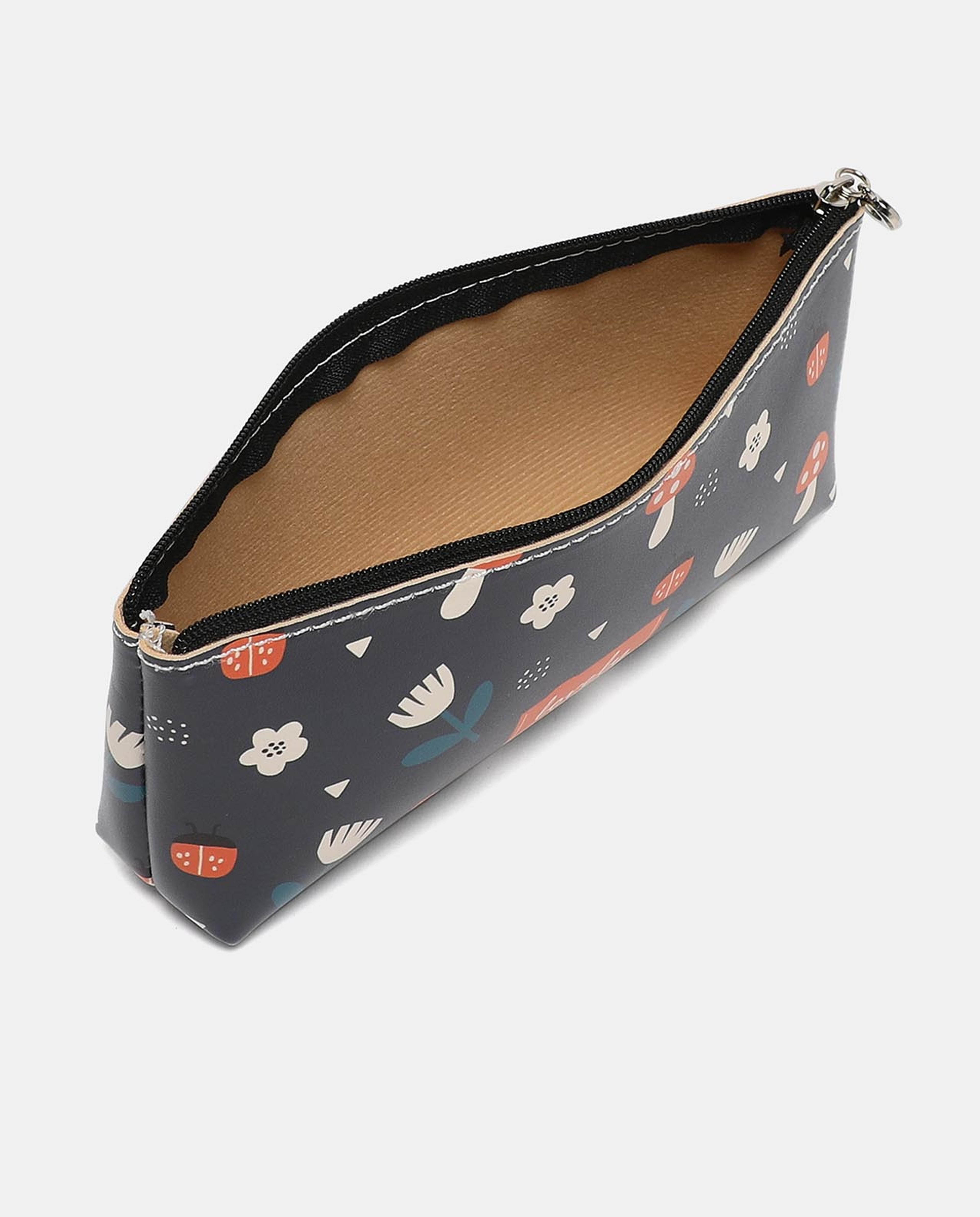 R&B Grey All Over Printed Pencil Pouch