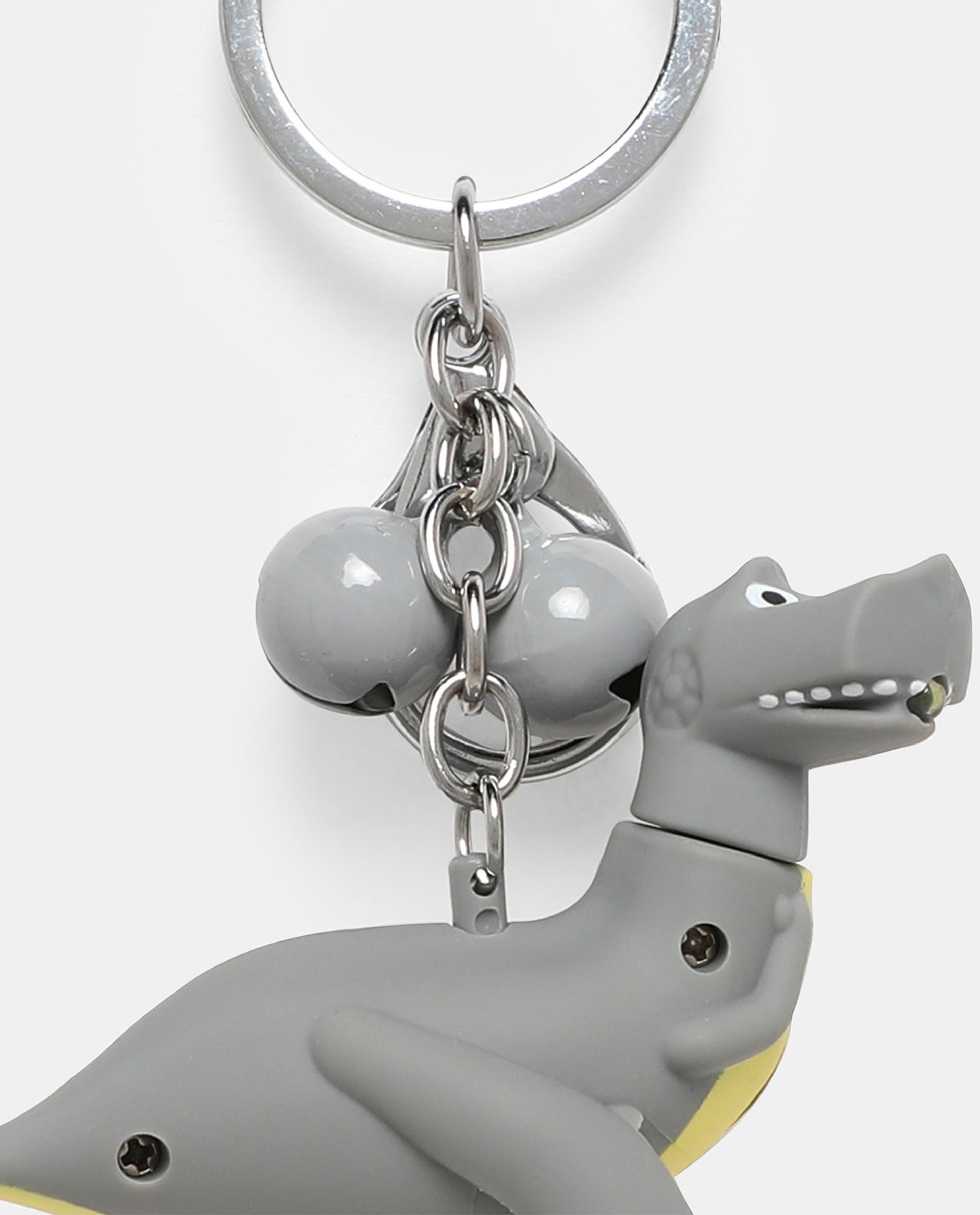 آر أند بي ميدالية مفاتيح الديناصور الرمادي مع أجراس