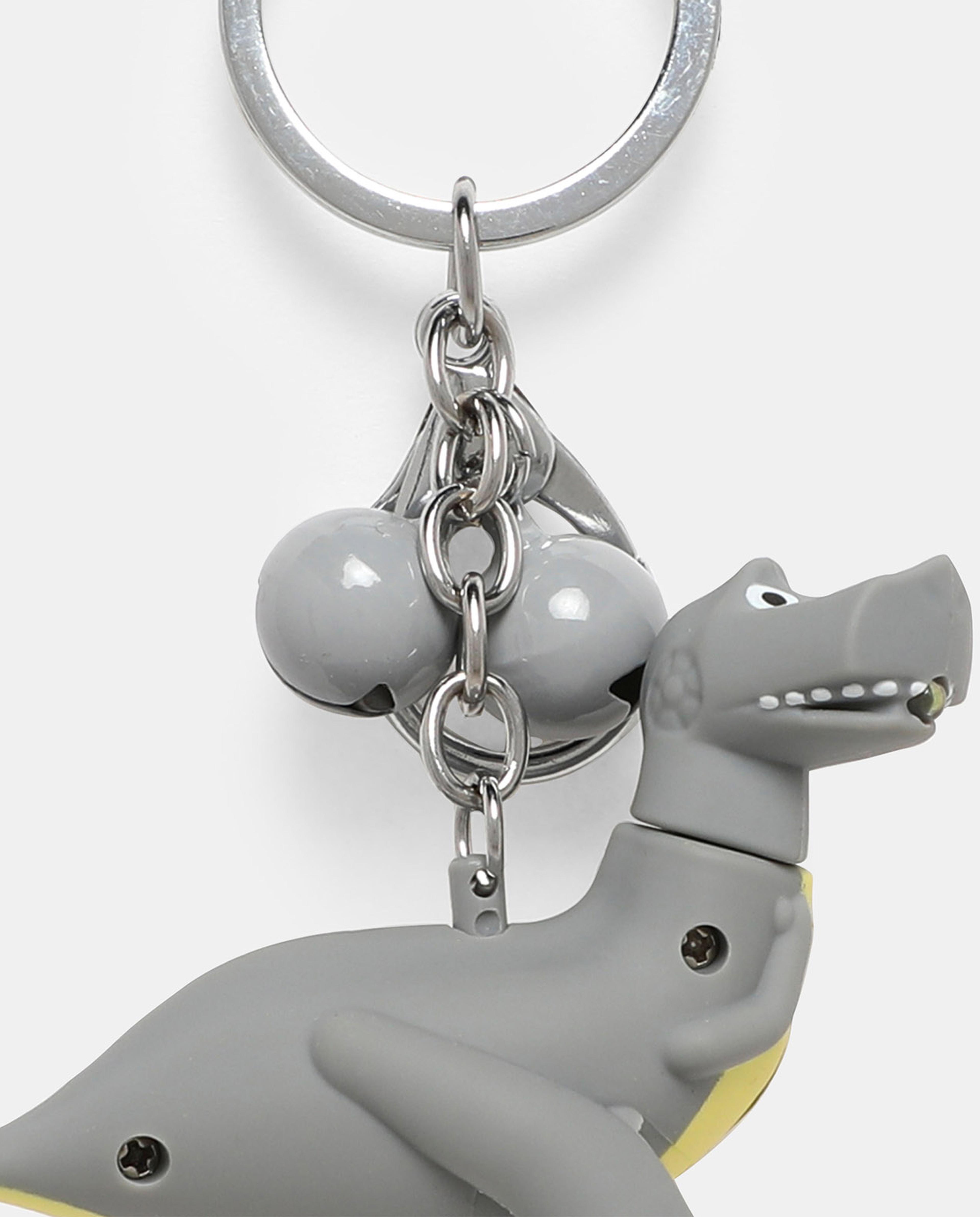 آر أند بي ميدالية مفاتيح الديناصور الرمادي مع أجراس