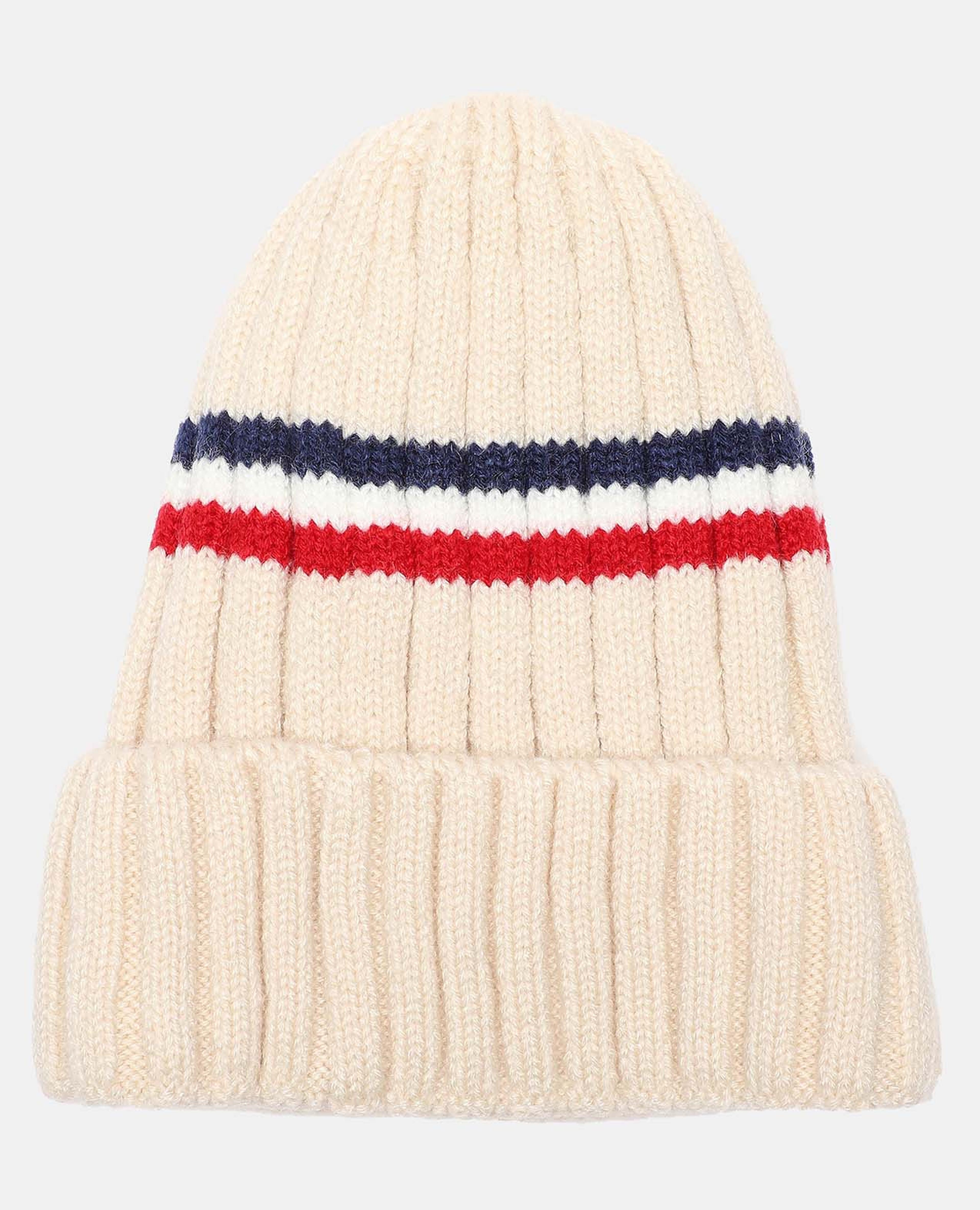 Beige Relaxed Fit Bonnet Cap