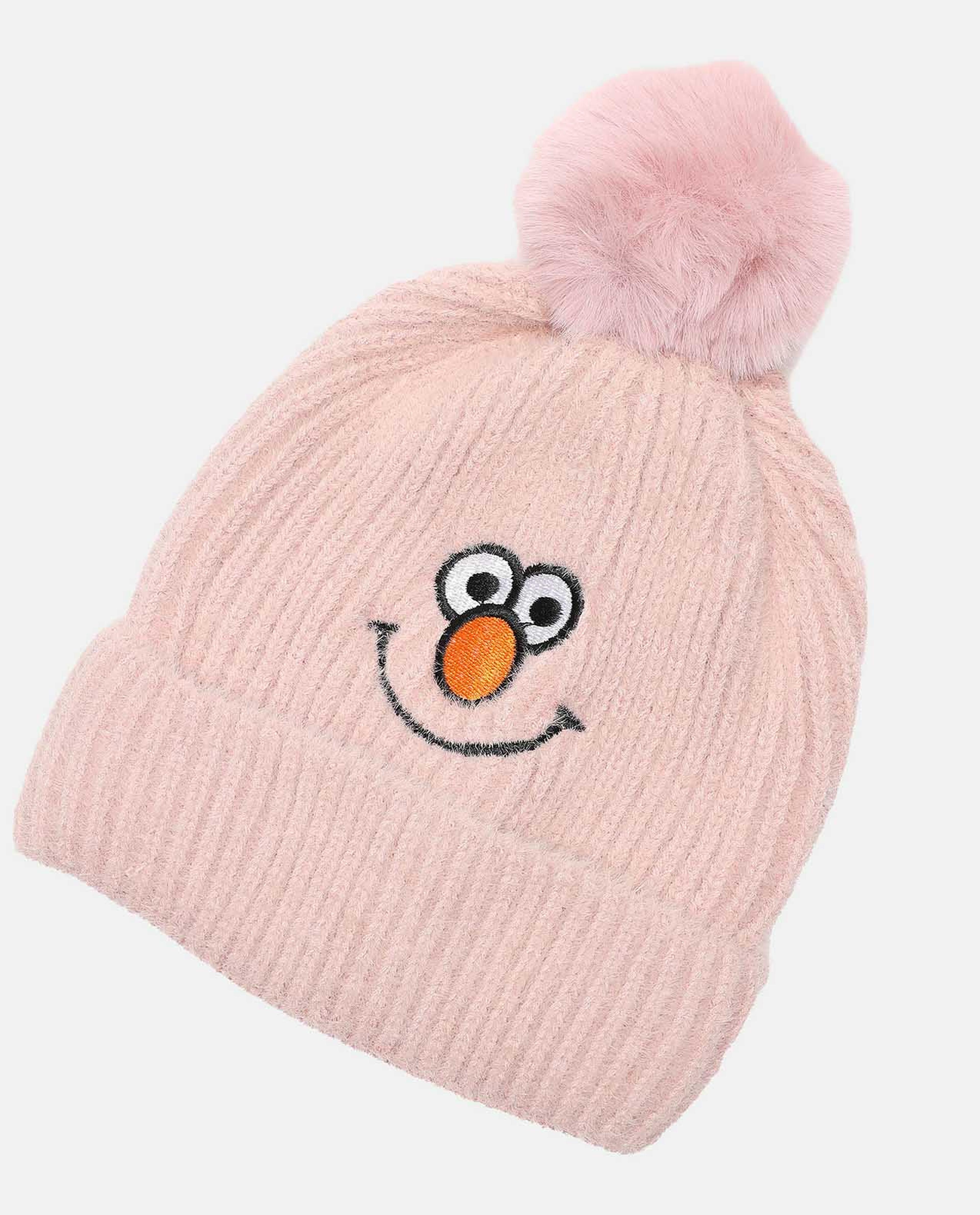 Pink Relaxed Fit Bonnet Cap