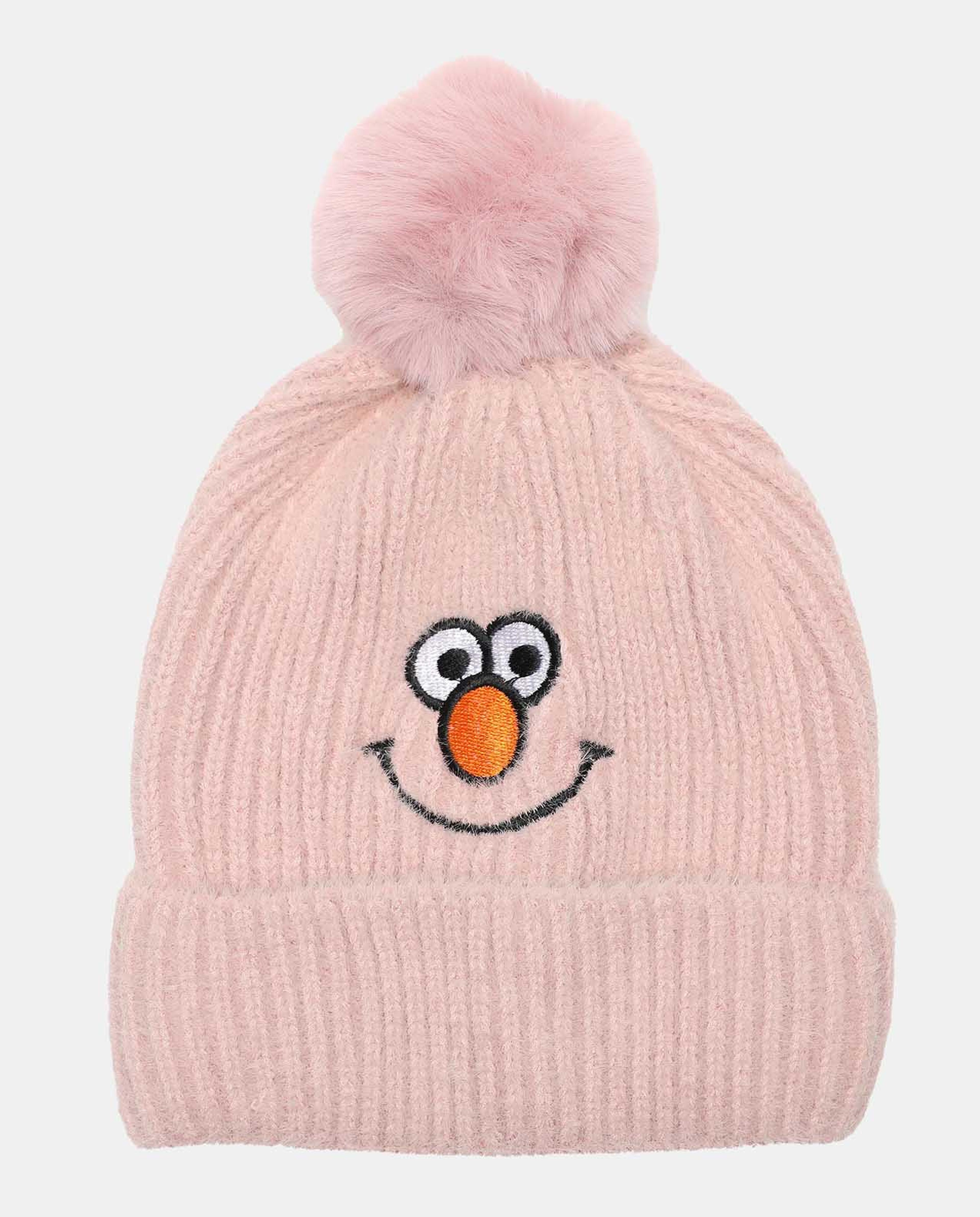 Pink Relaxed Fit Bonnet Cap