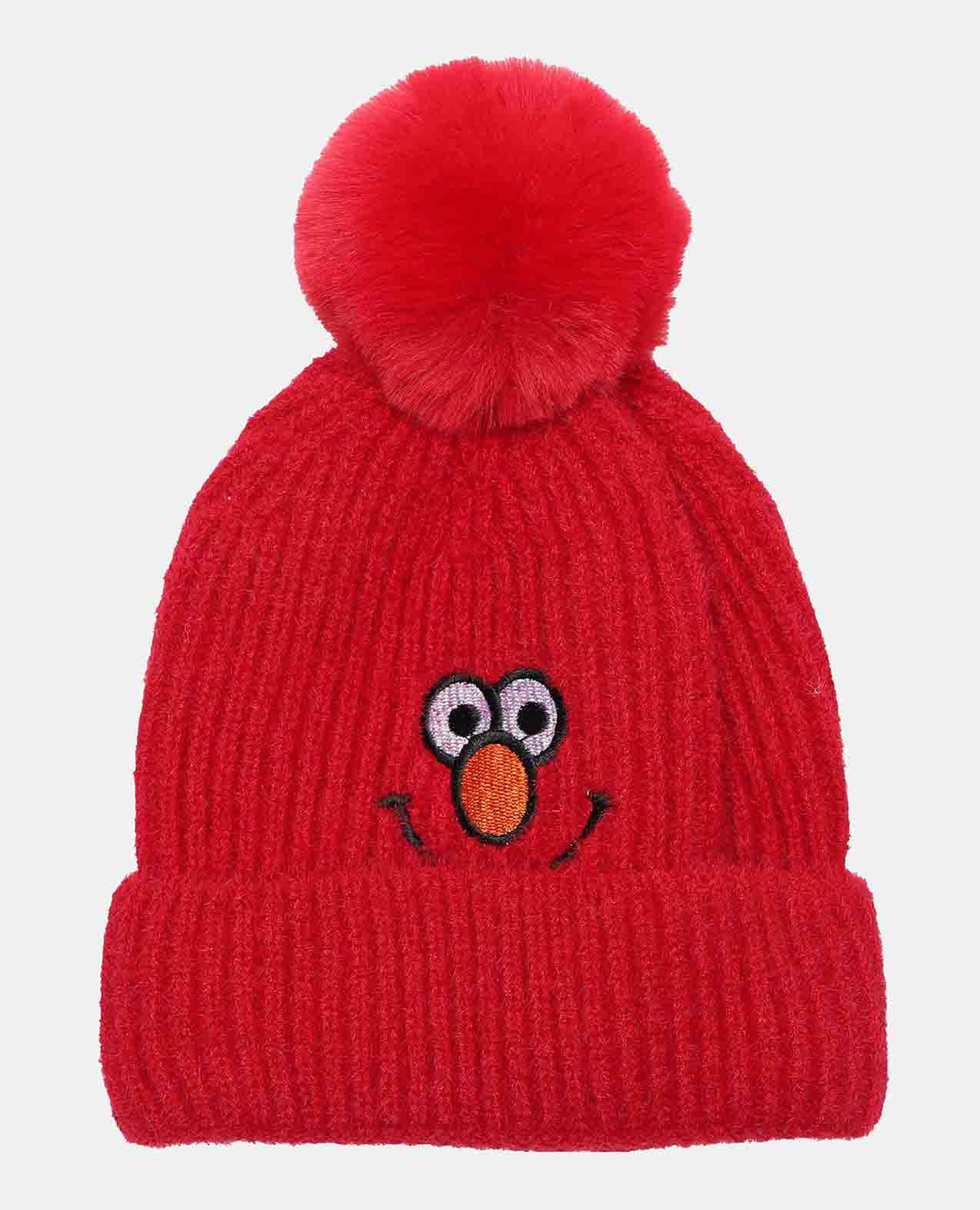 Red Relaxed Fit Bonnet Cap