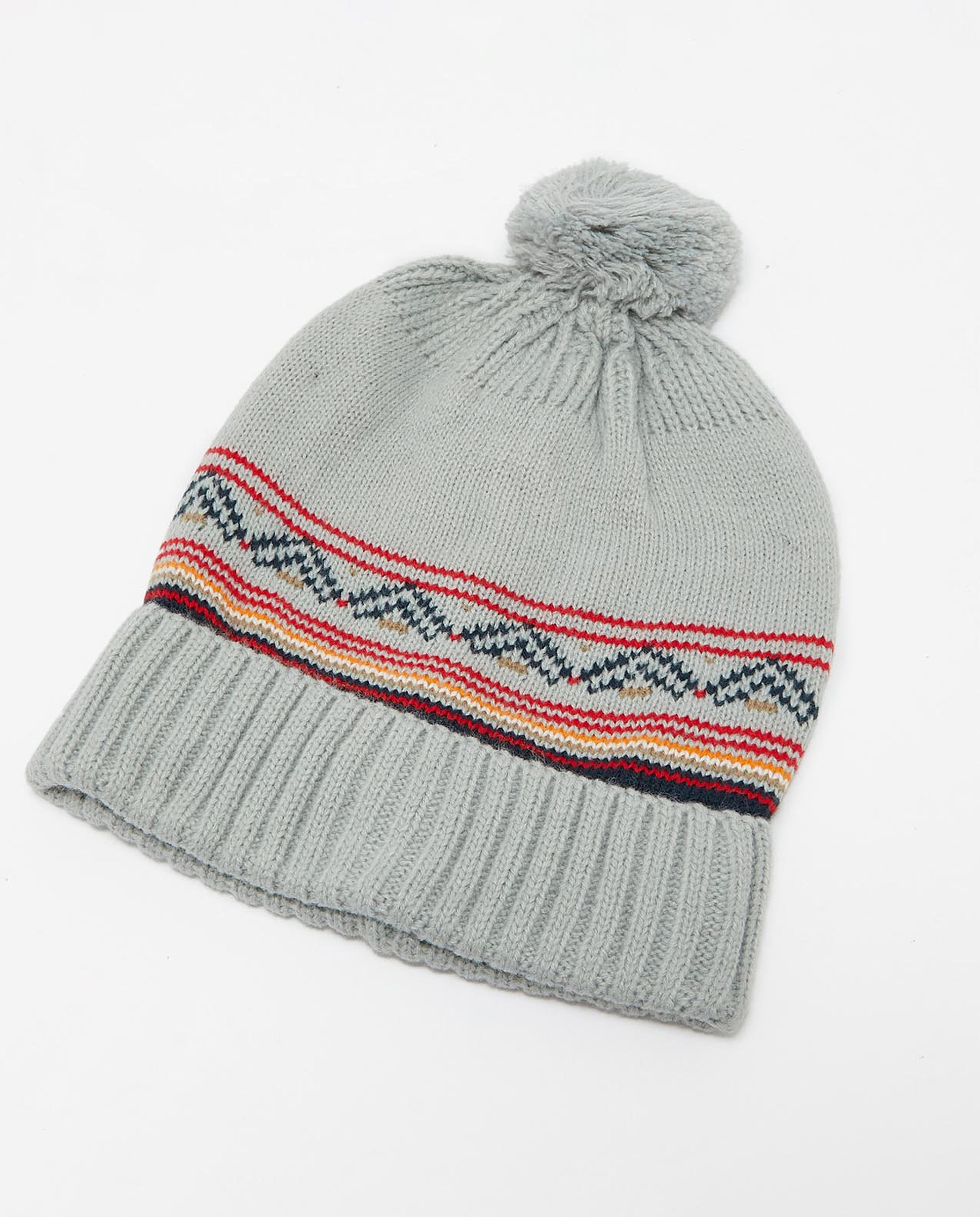 طقم شتوي للفتيان مُحاك ألوان متعددة من