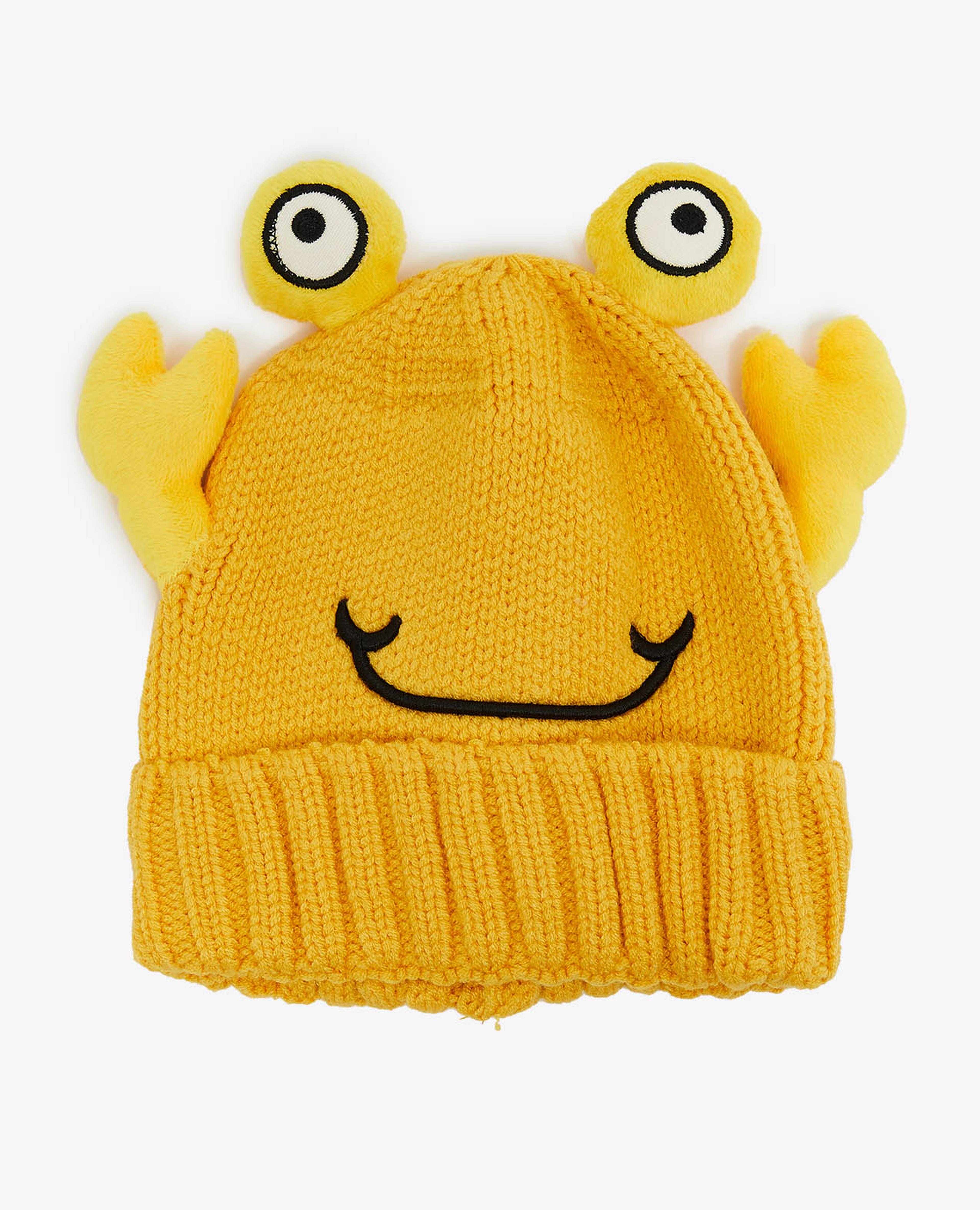 Yellow Cartoon Printed Knitted Beanie