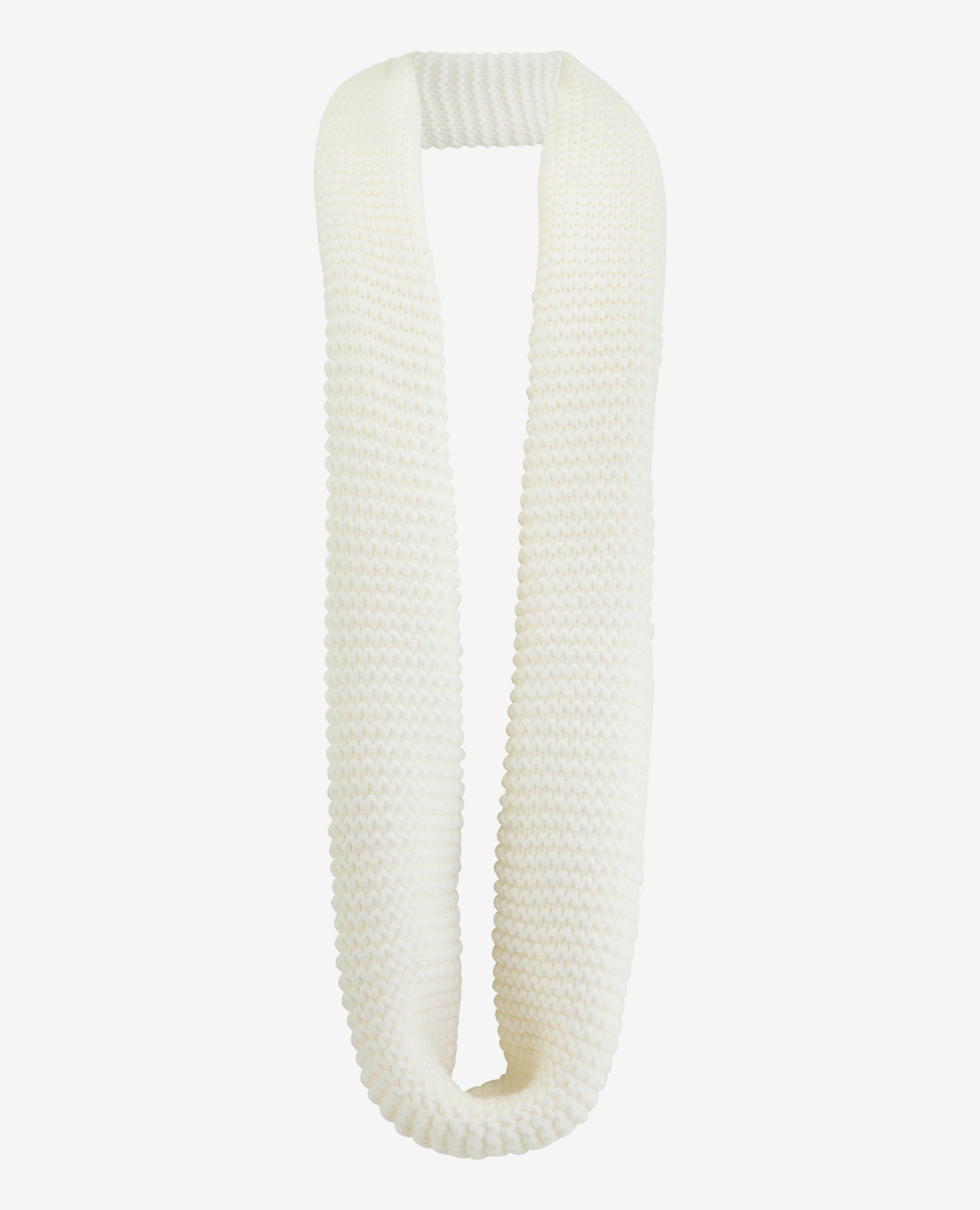 White Essential Cashmere Blend Knit Scarf
