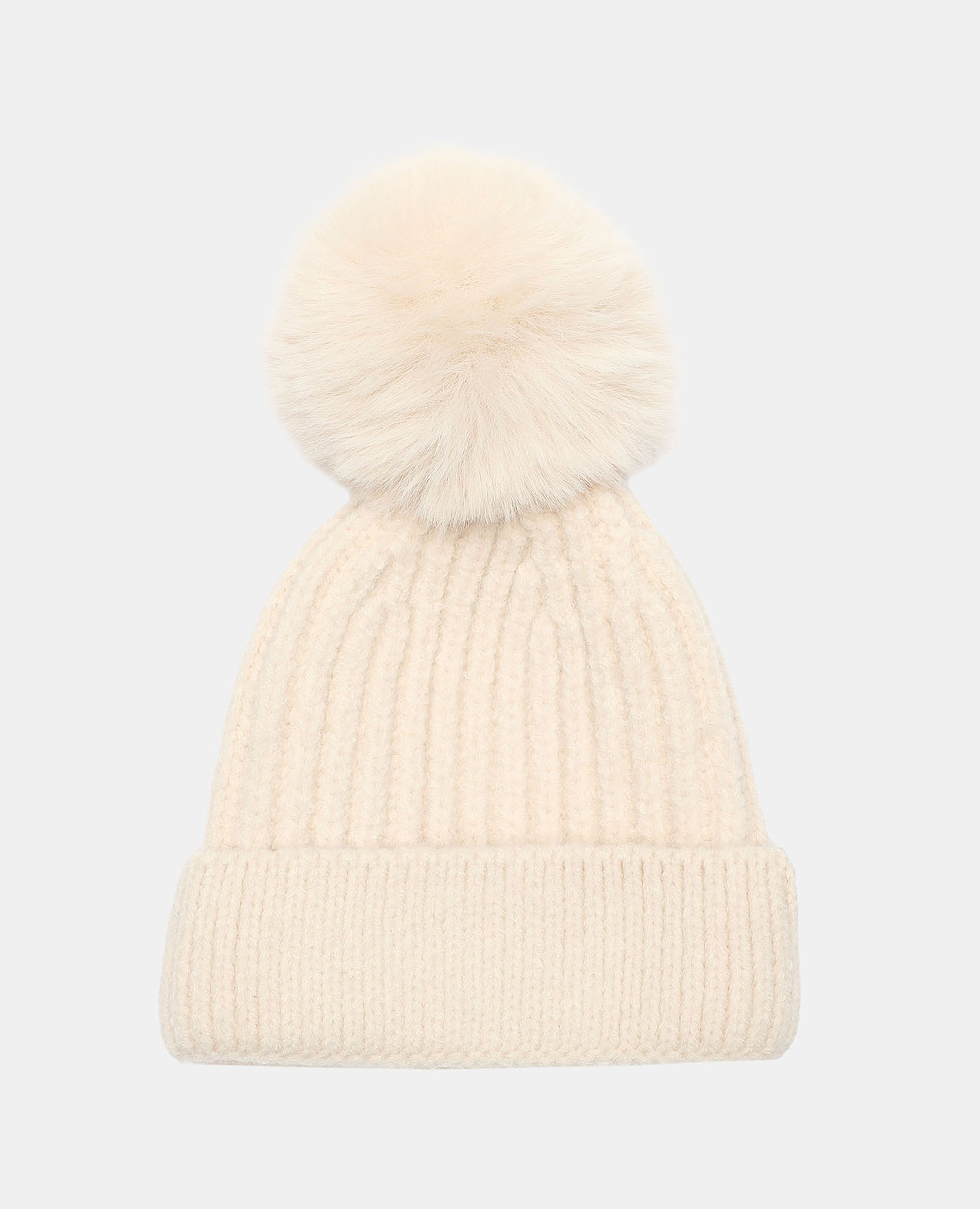 White Relaxed Fit Bonnet Cap