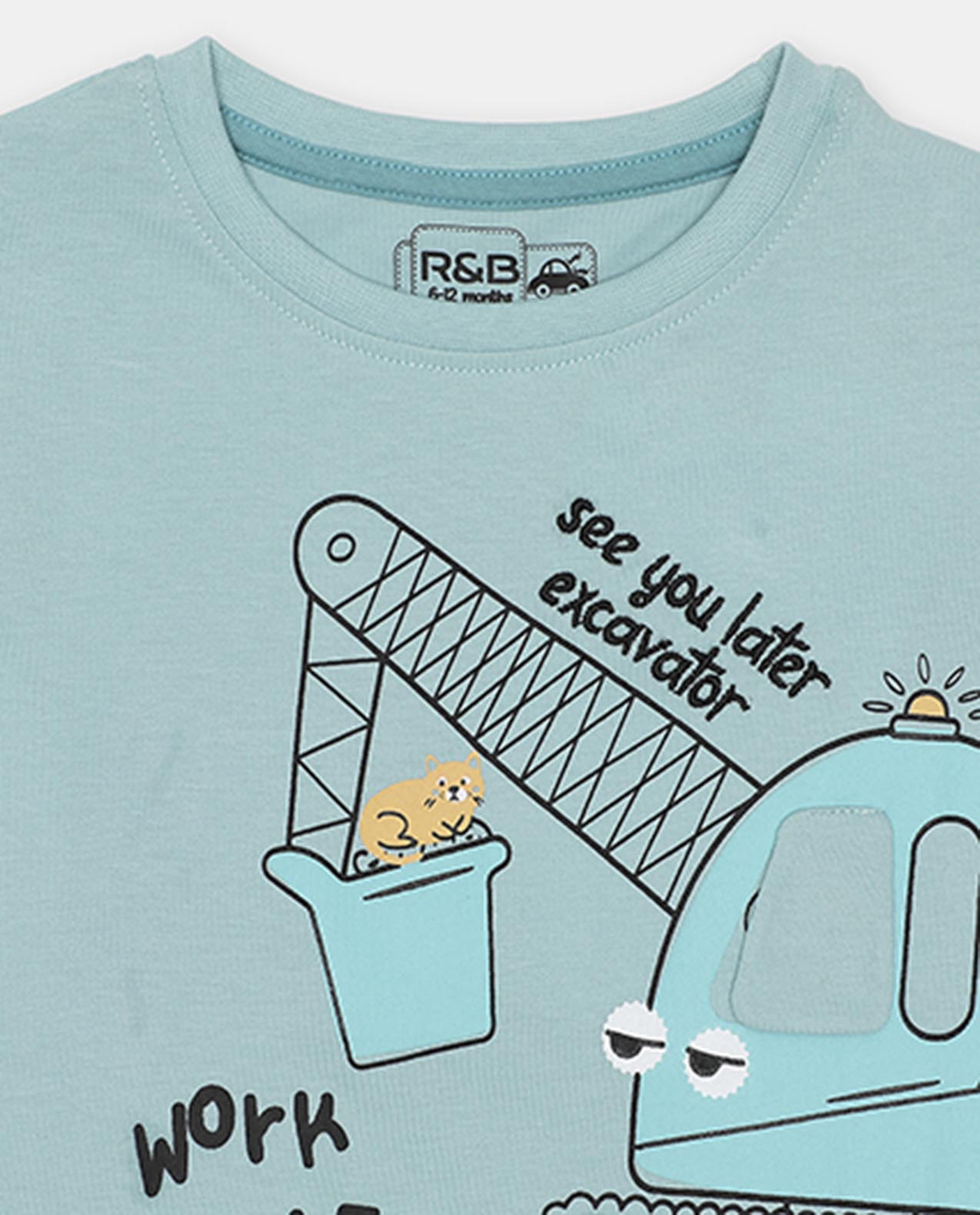 تيشيرت بطبعة بلون أسود