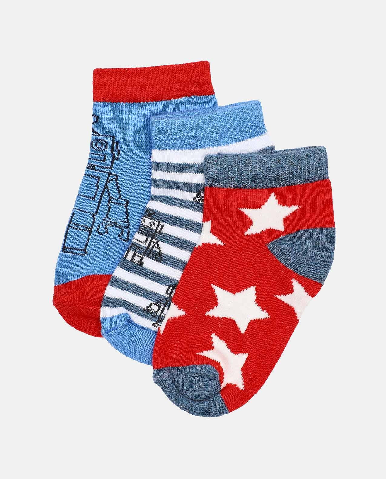 جوارب بطول الكاحل من - عبوة من 3 أزواج متعدد الألوان