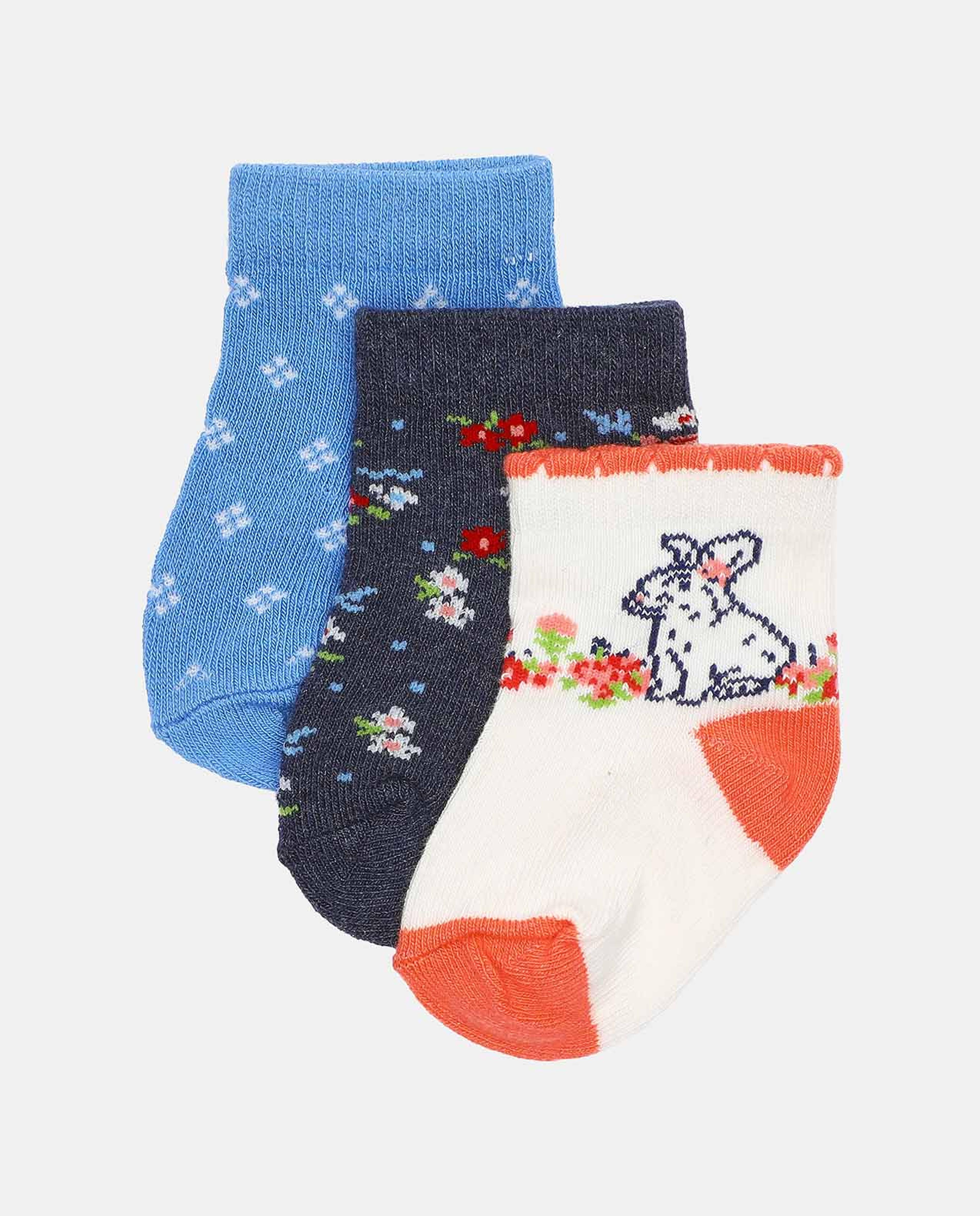 Multi Pack of 3 Ankle Socks