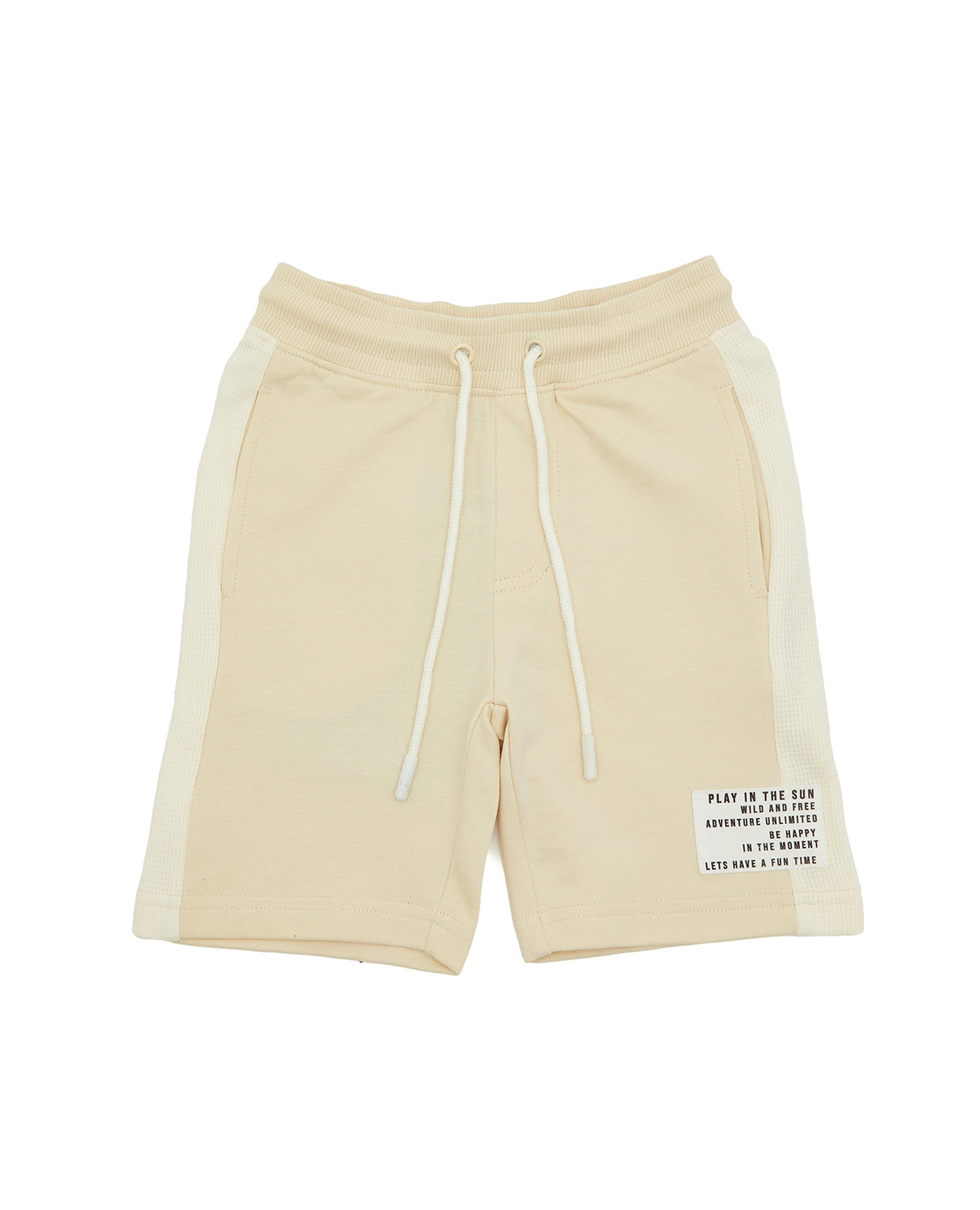 Print Detailed Shorts with Drawstring Waist