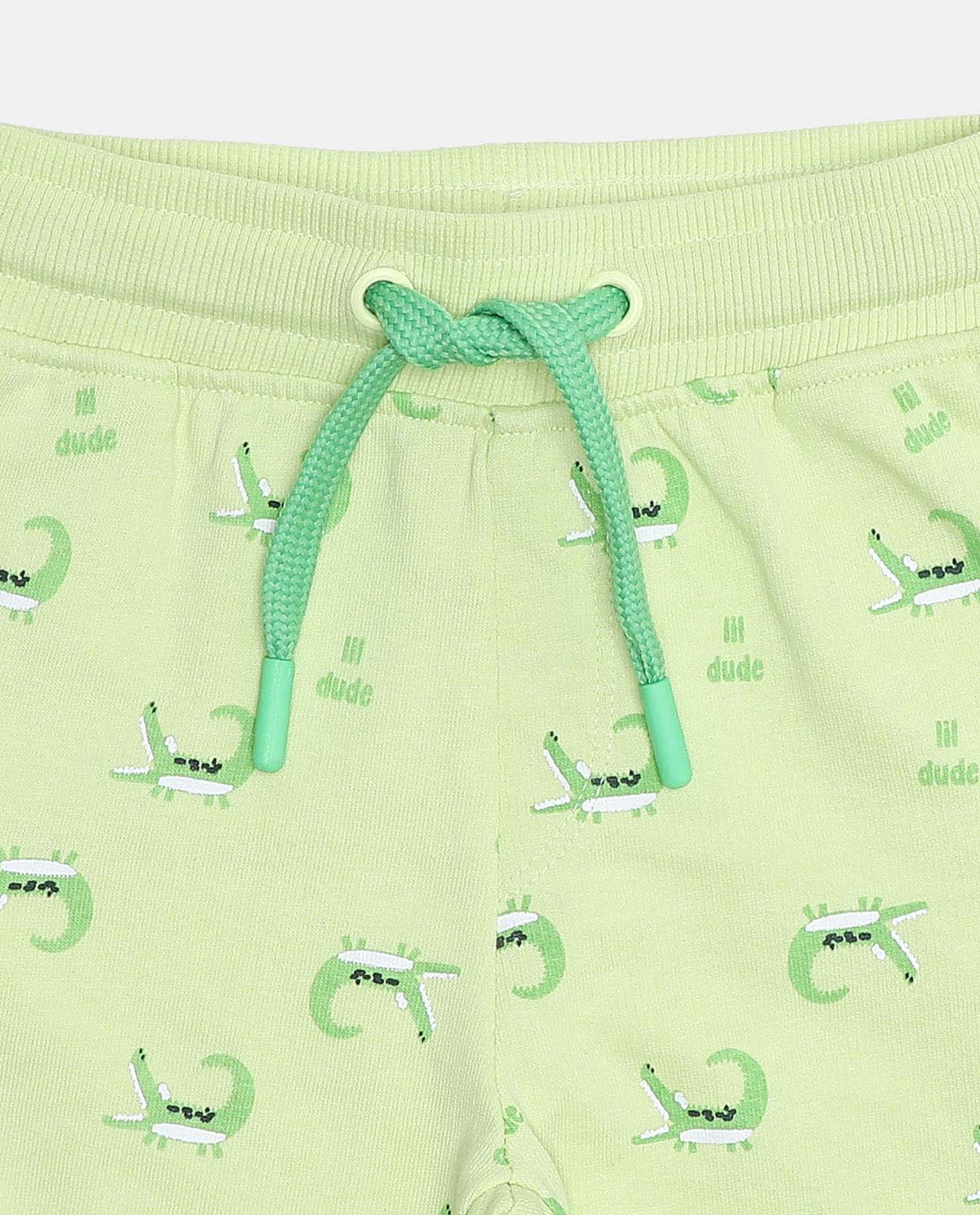 شورت كاجوال محبوك بطبعة