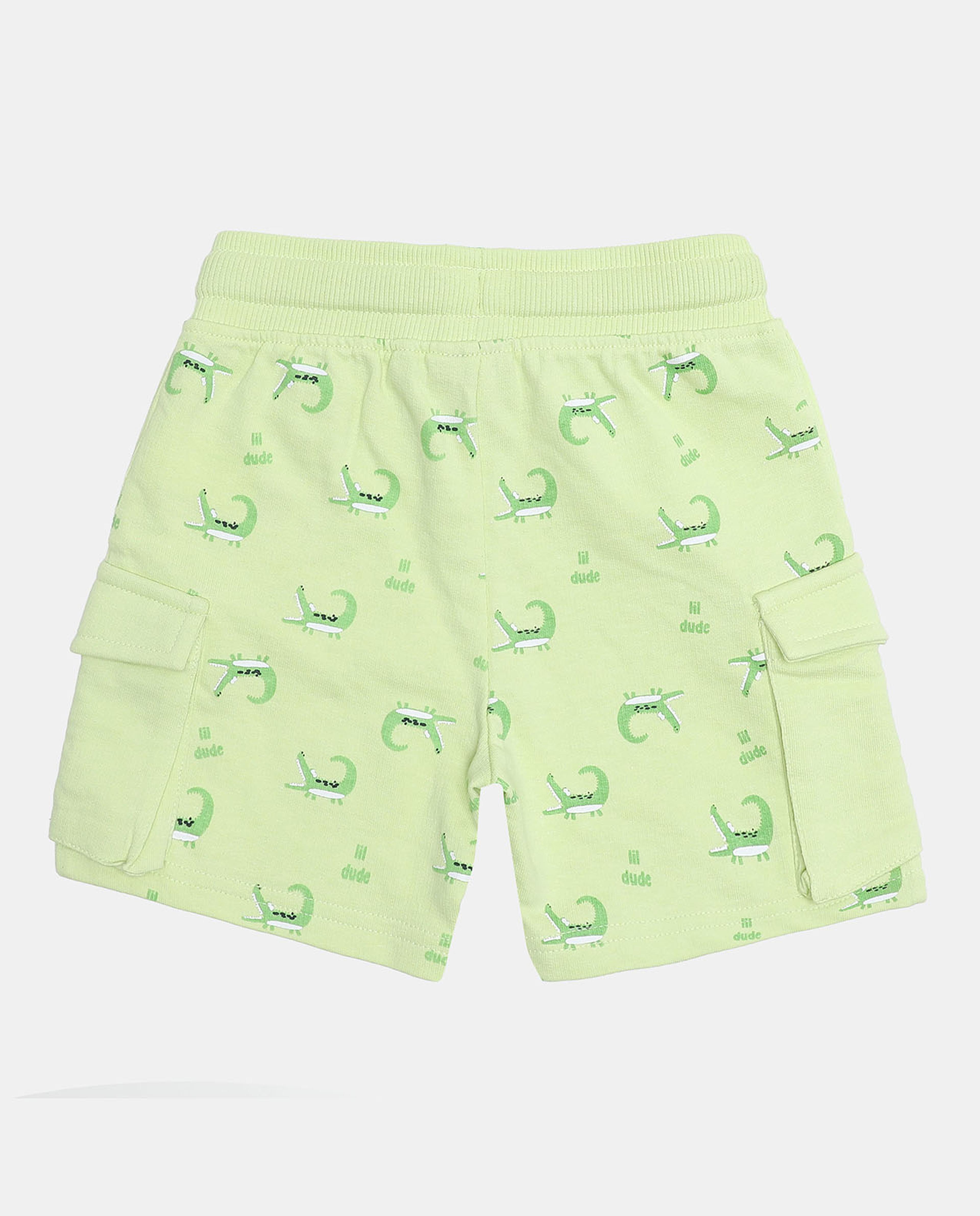 شورت كاجوال محبوك بطبعة