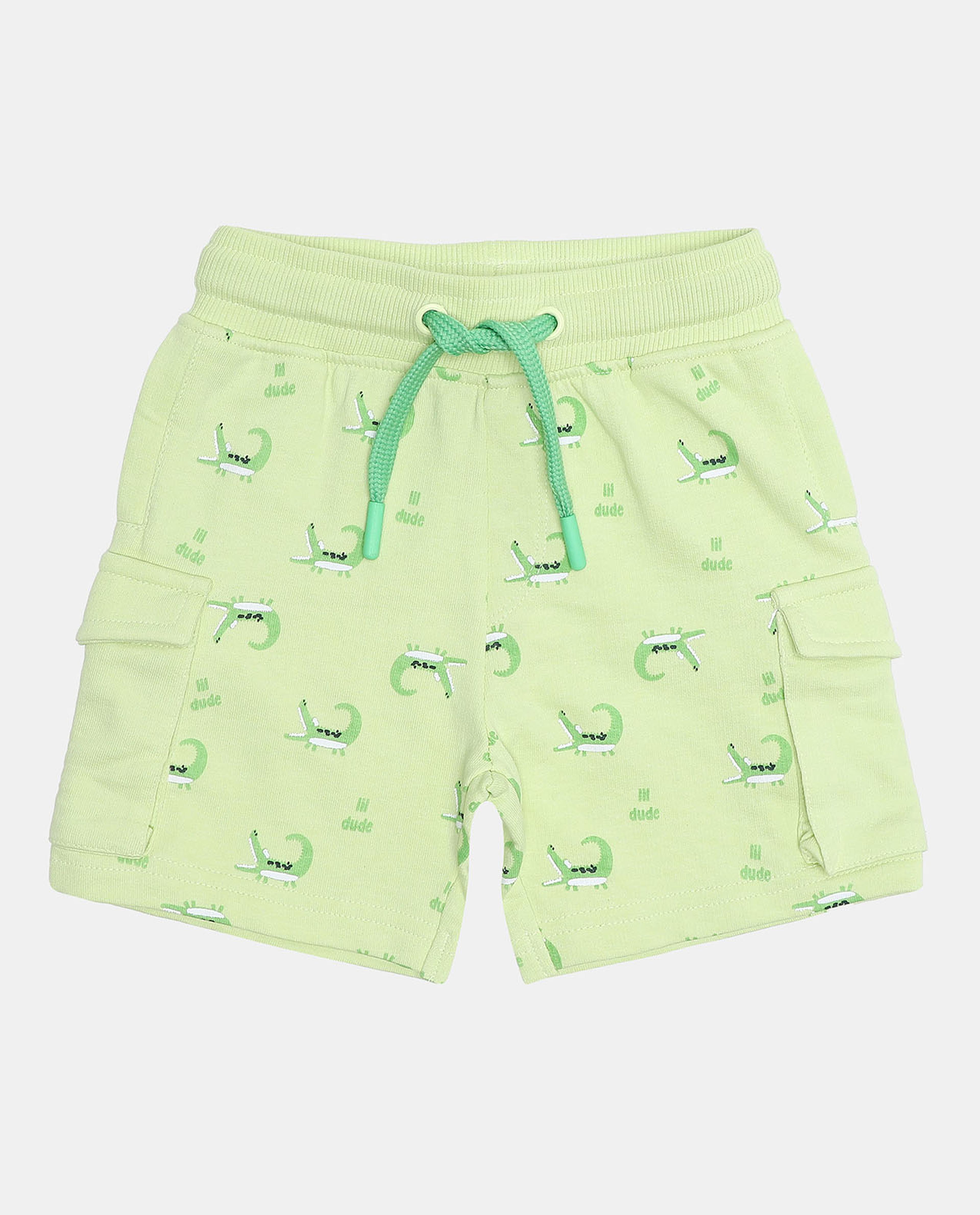 شورت كاجوال محبوك بطبعة