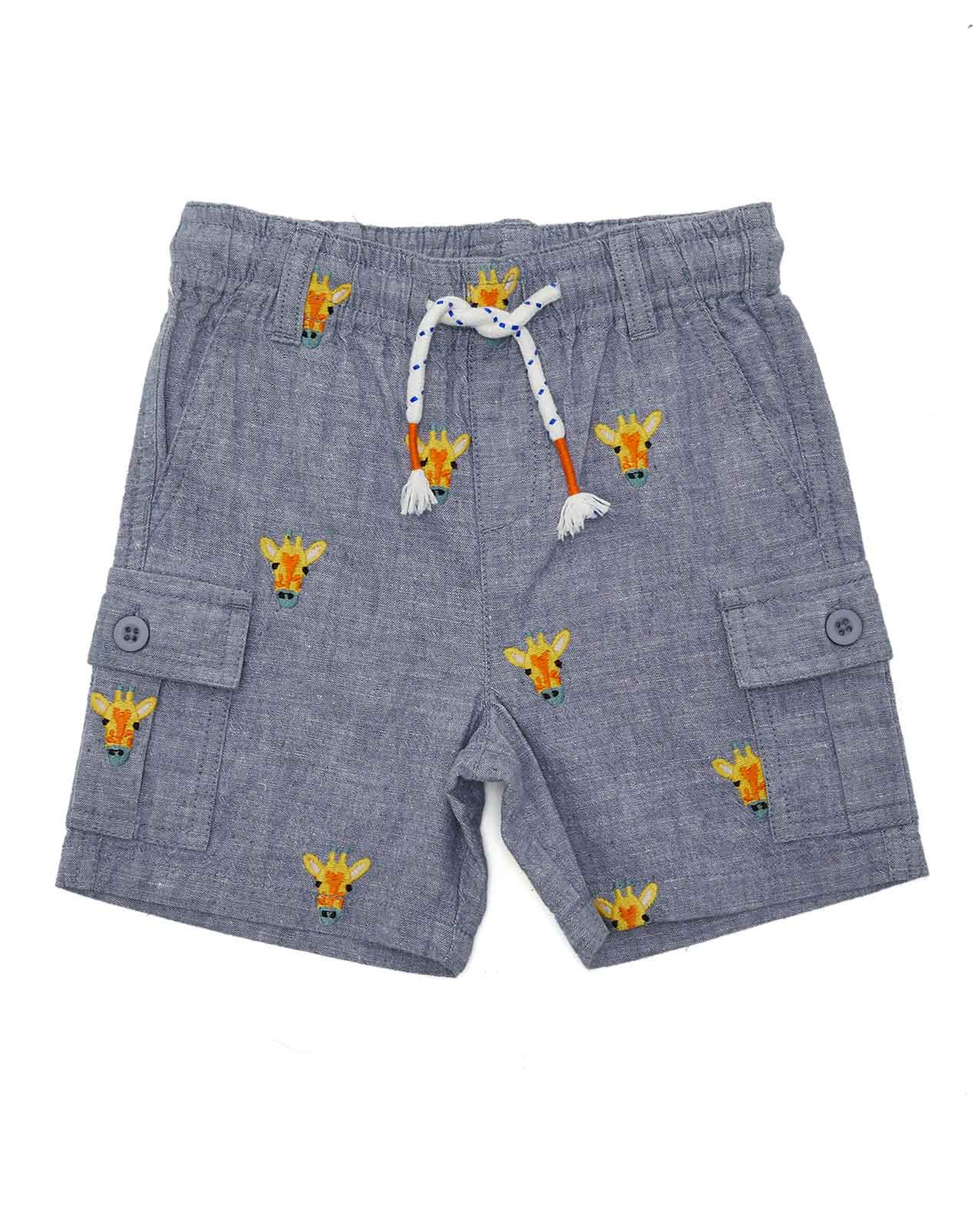 شورت مطرز برباط