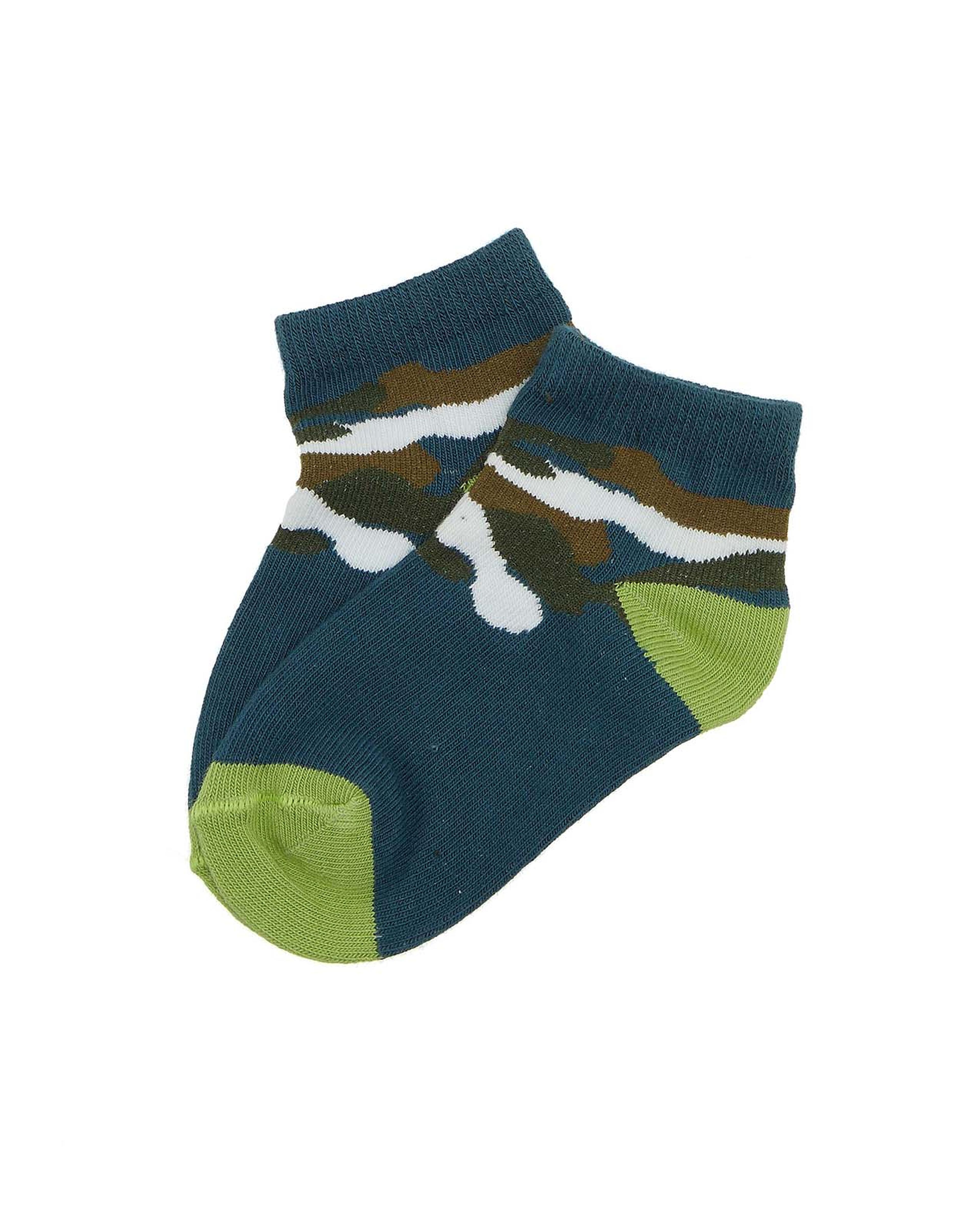 جوارب للكاحل بطبعة - 3 أزواج