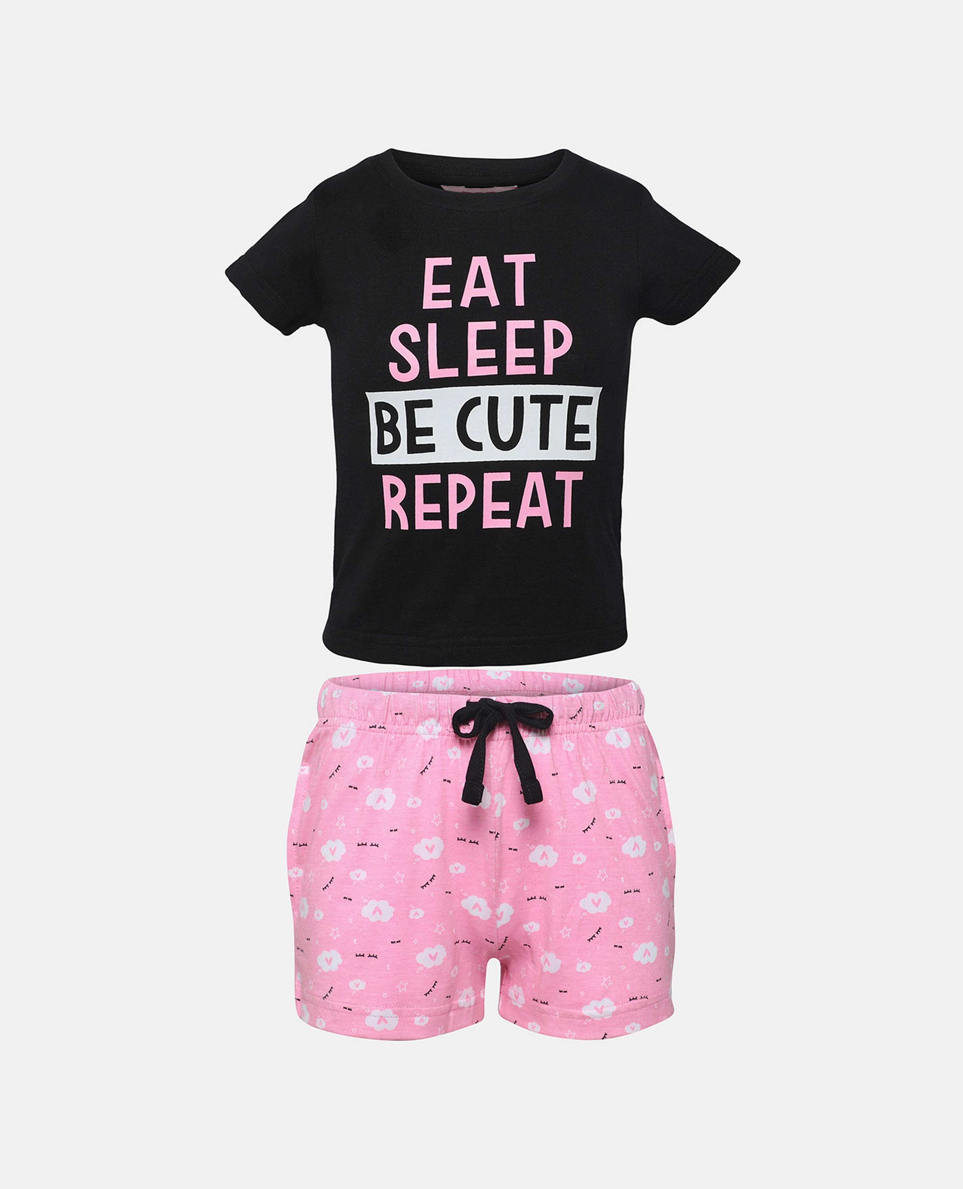 Printed T-Shirt and Shorts