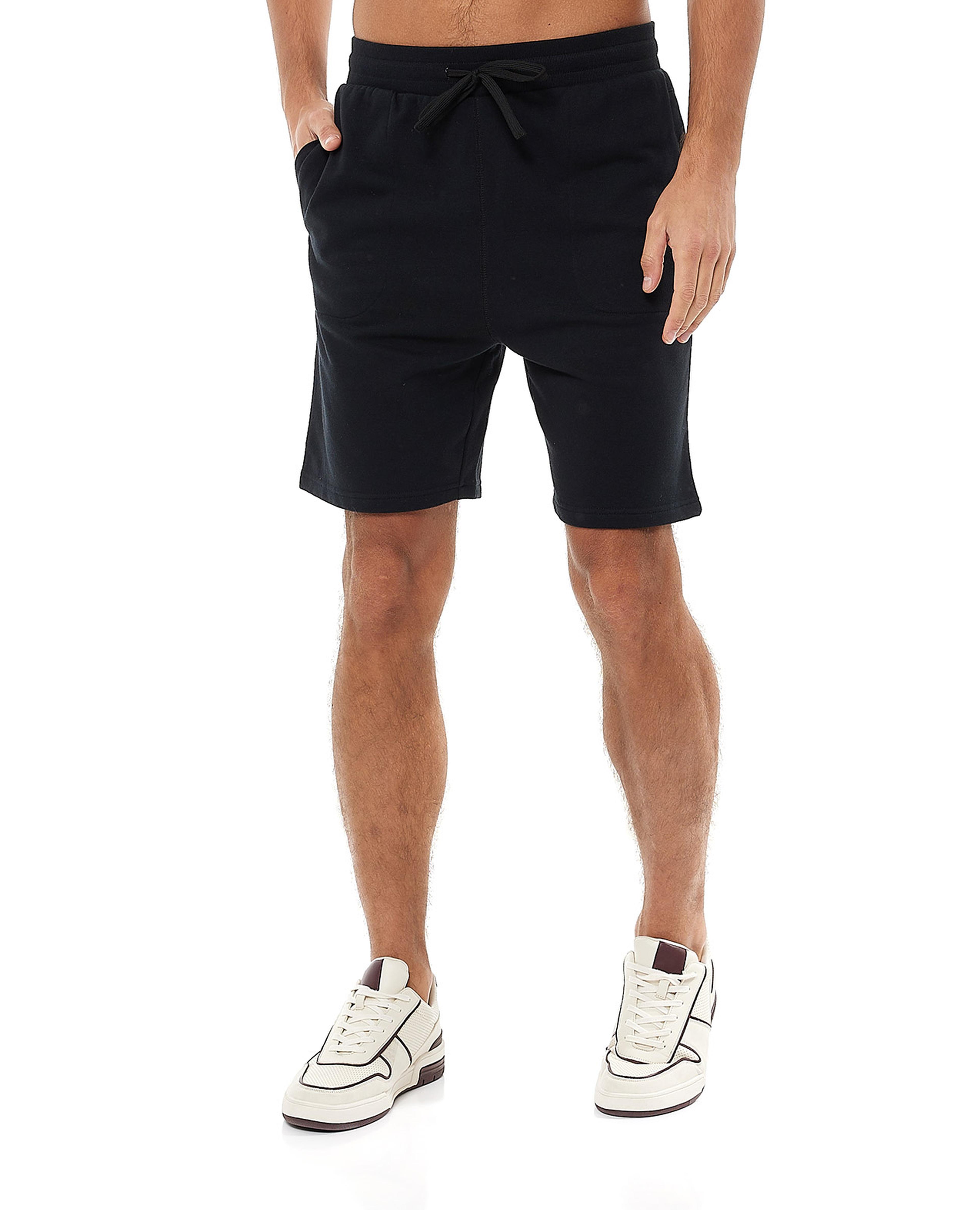 Solid Shorts with Drawstring Waist