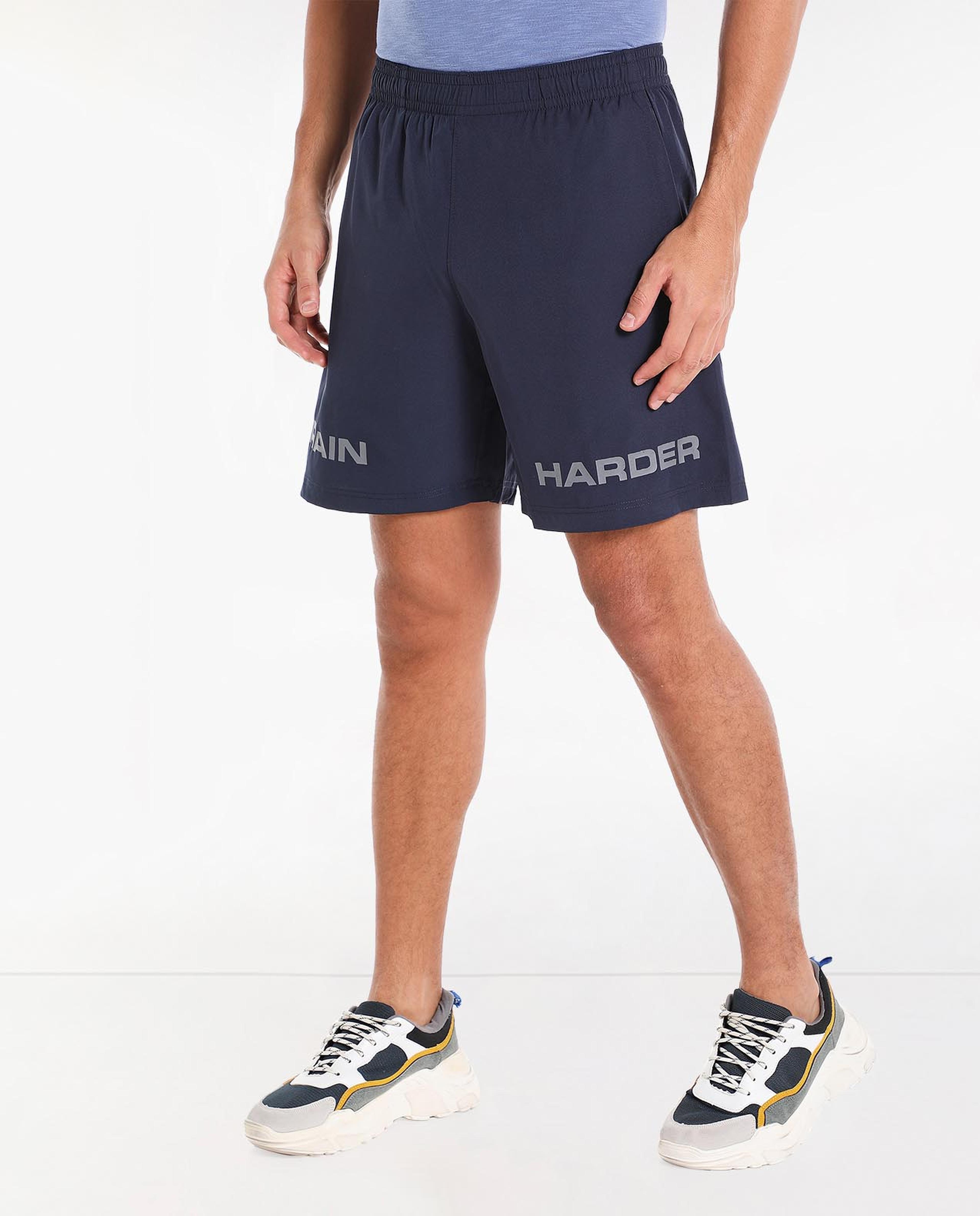 Printed Sports Shorts With Elasticated Waist
