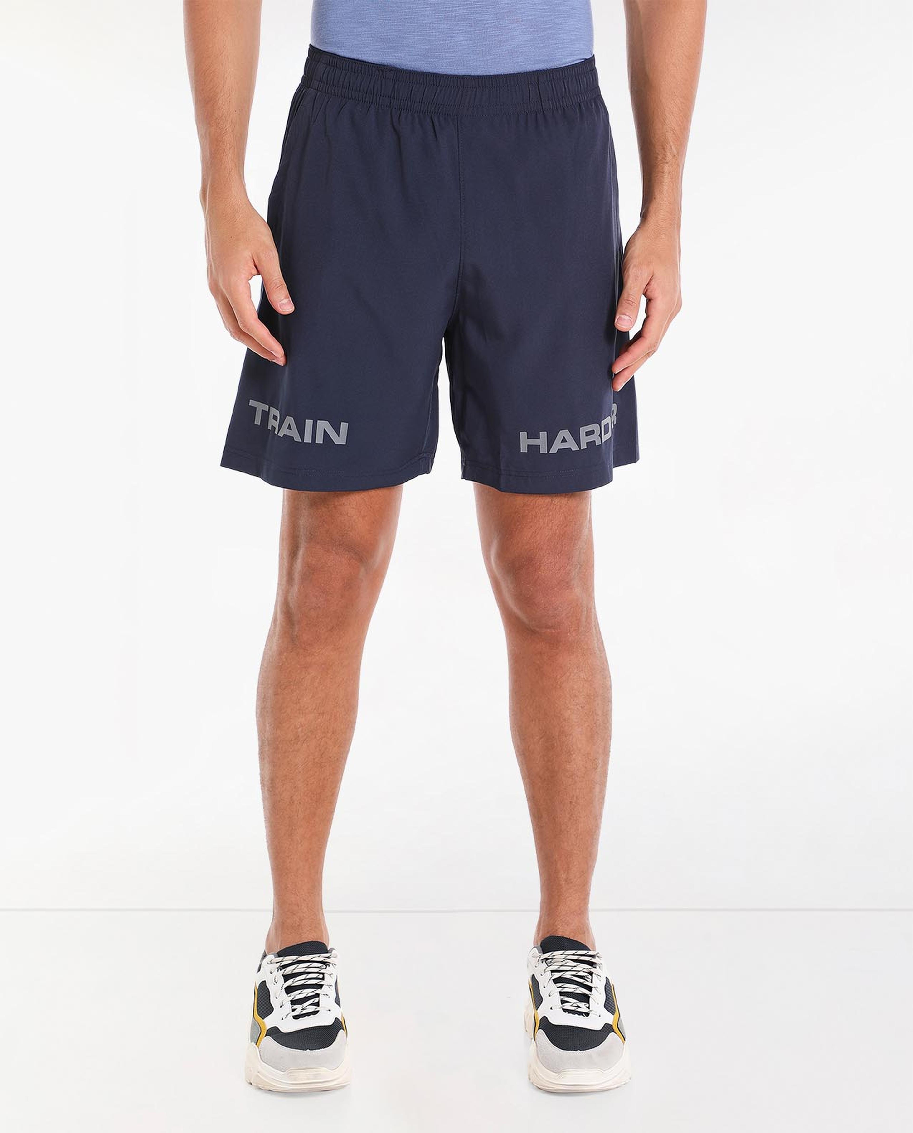 Printed Sports Shorts With Elasticated Waist