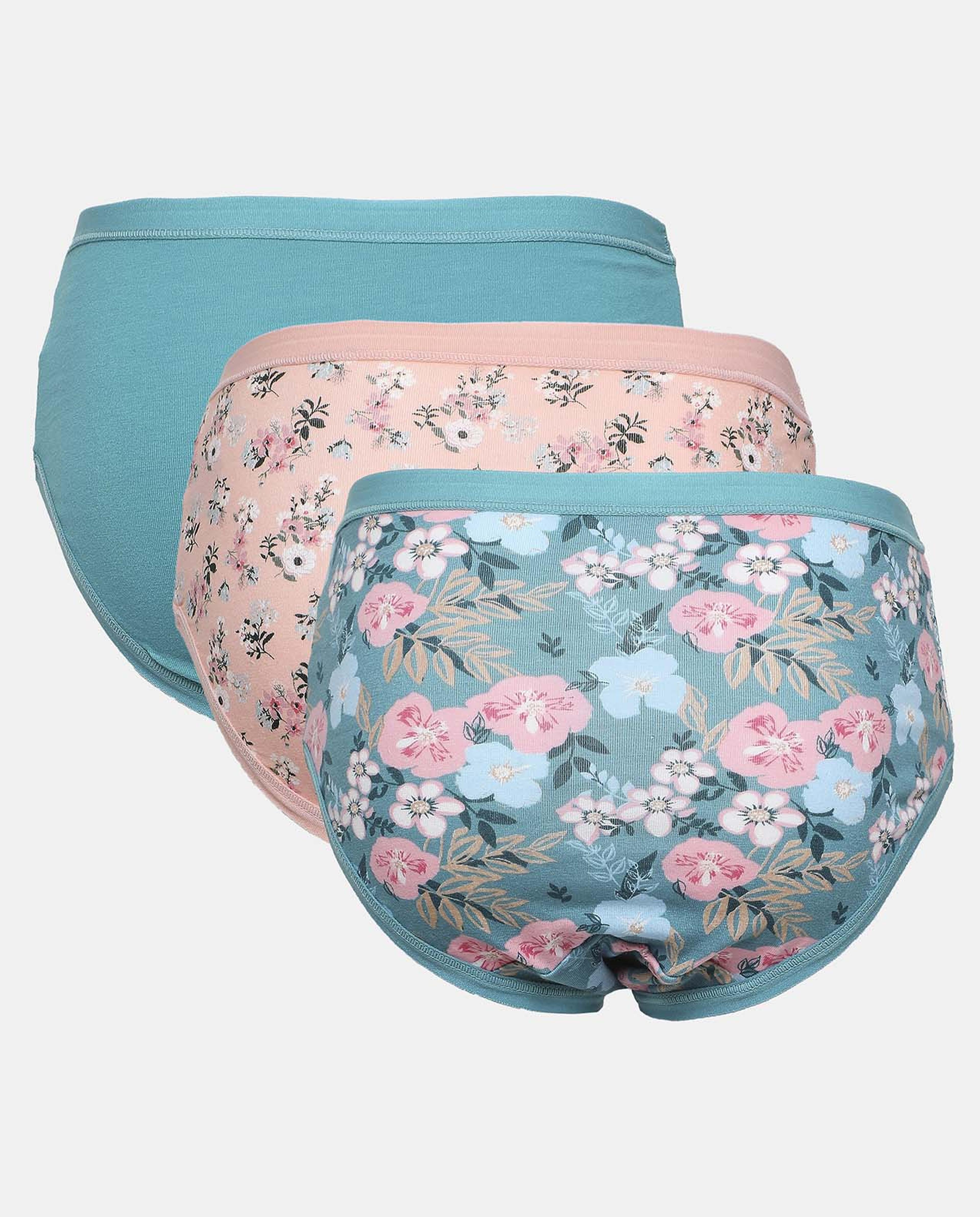 R&B Blue Pack Of 3 High Waist Briefs