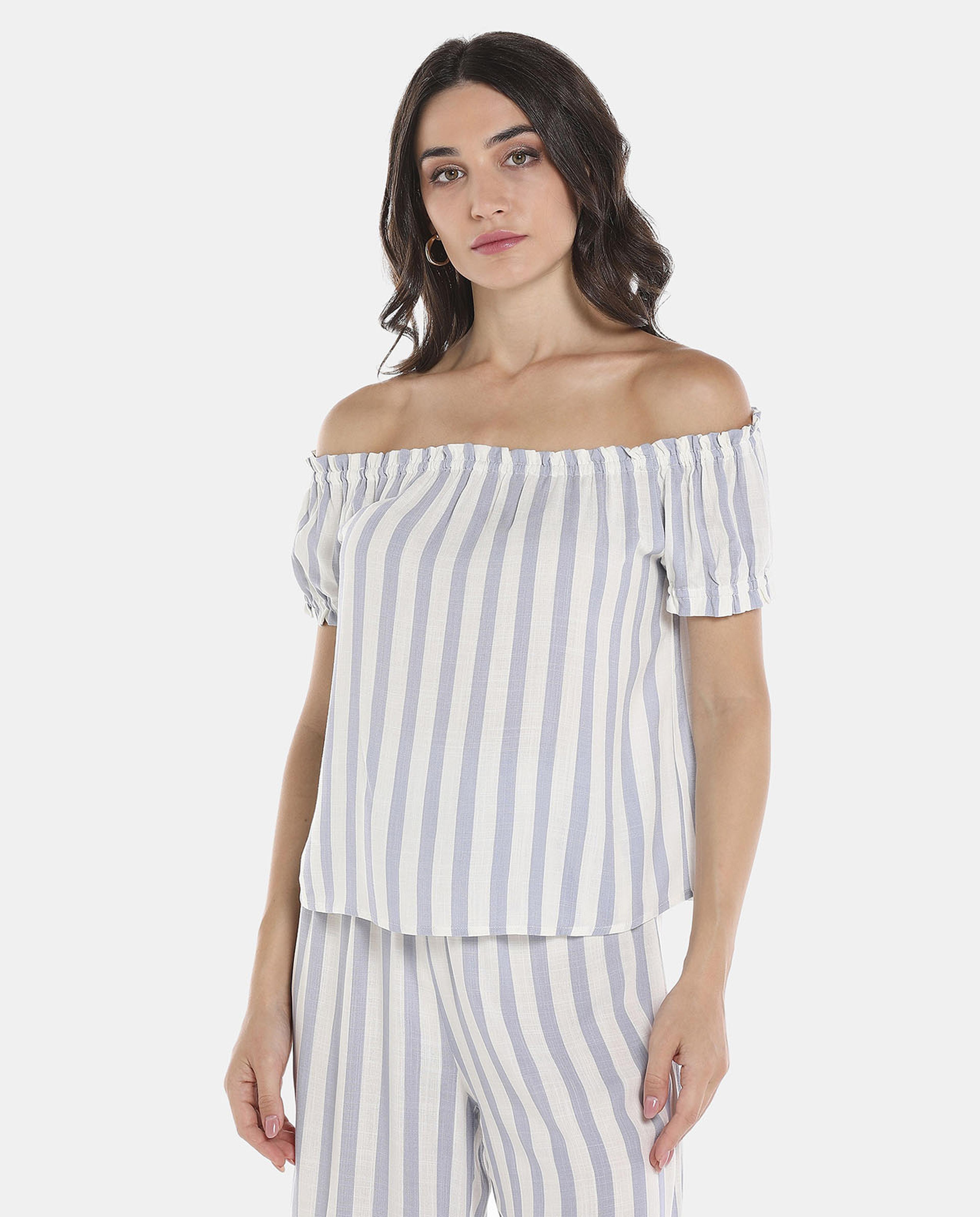 Casual off Shoulder Woven Top