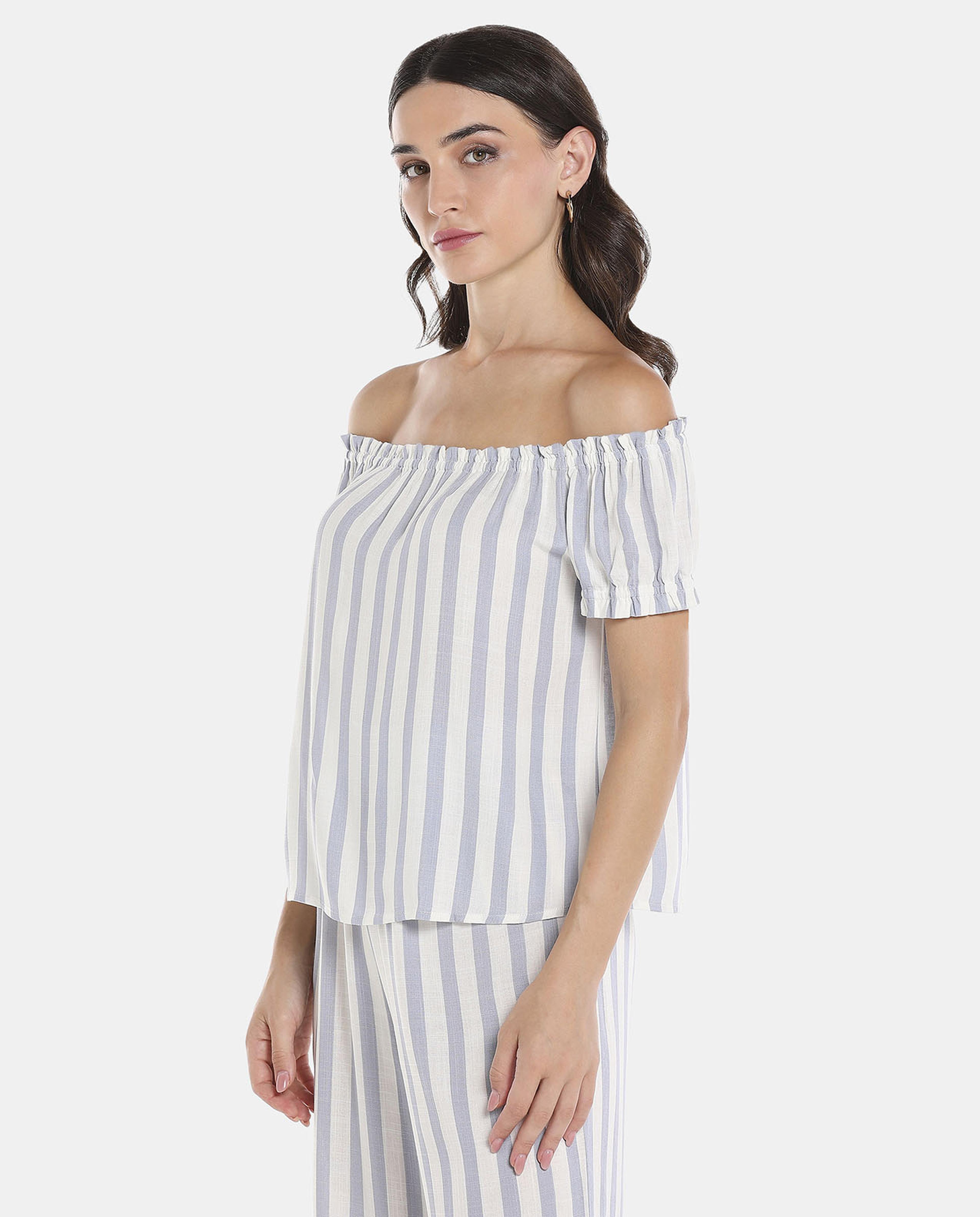 Casual off Shoulder Woven Top