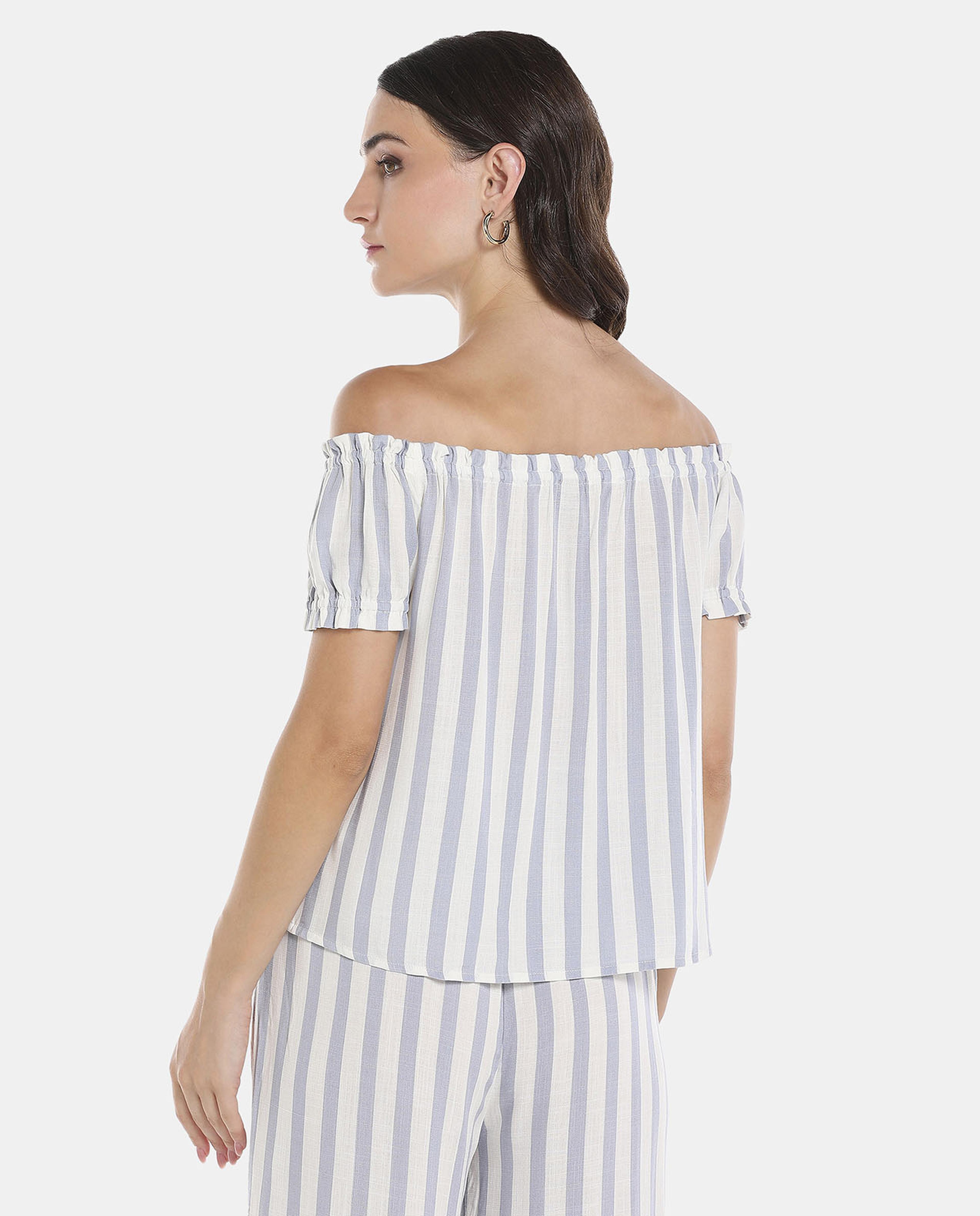 Casual off Shoulder Woven Top