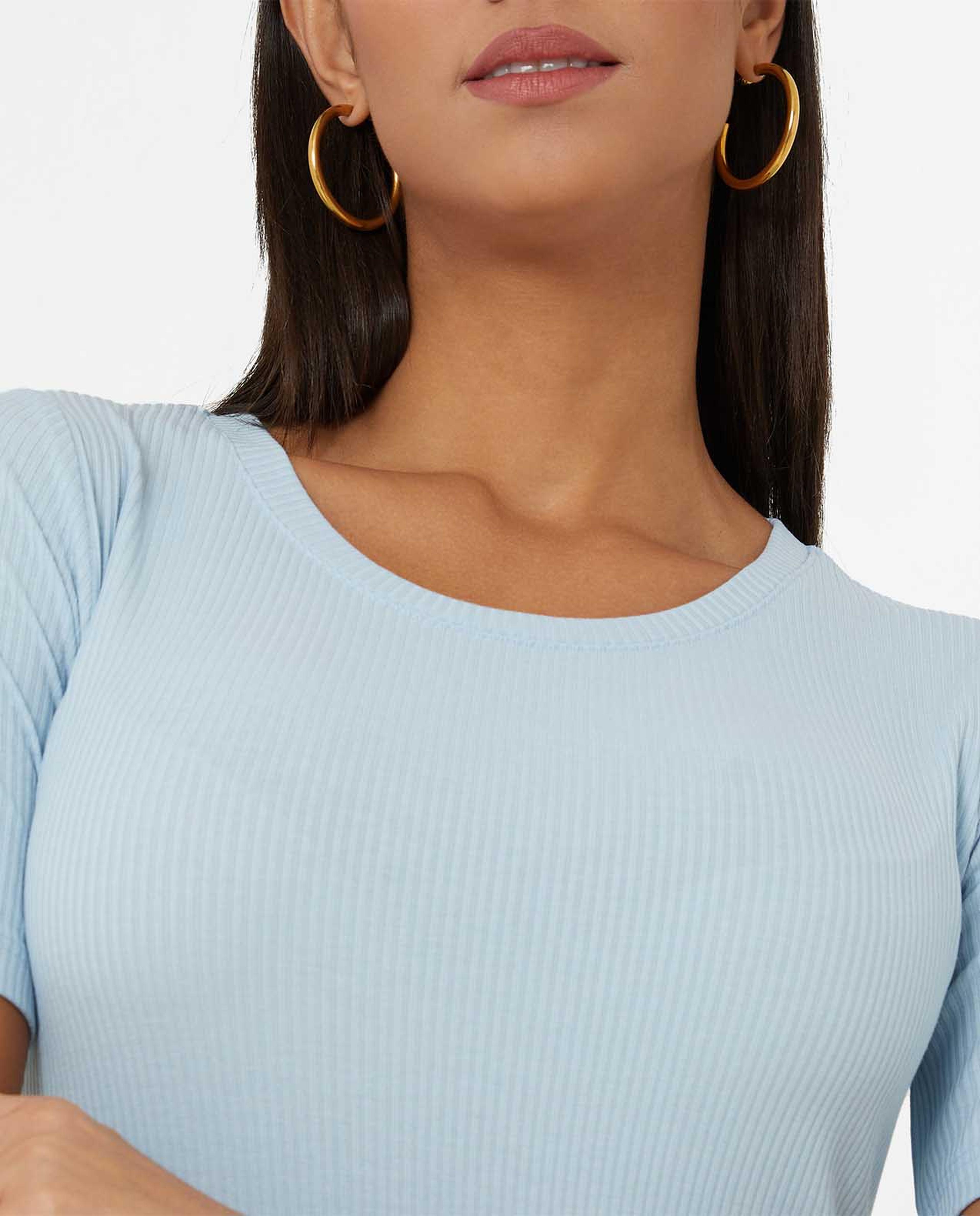 Solid Bodycon Dress with Side Slits