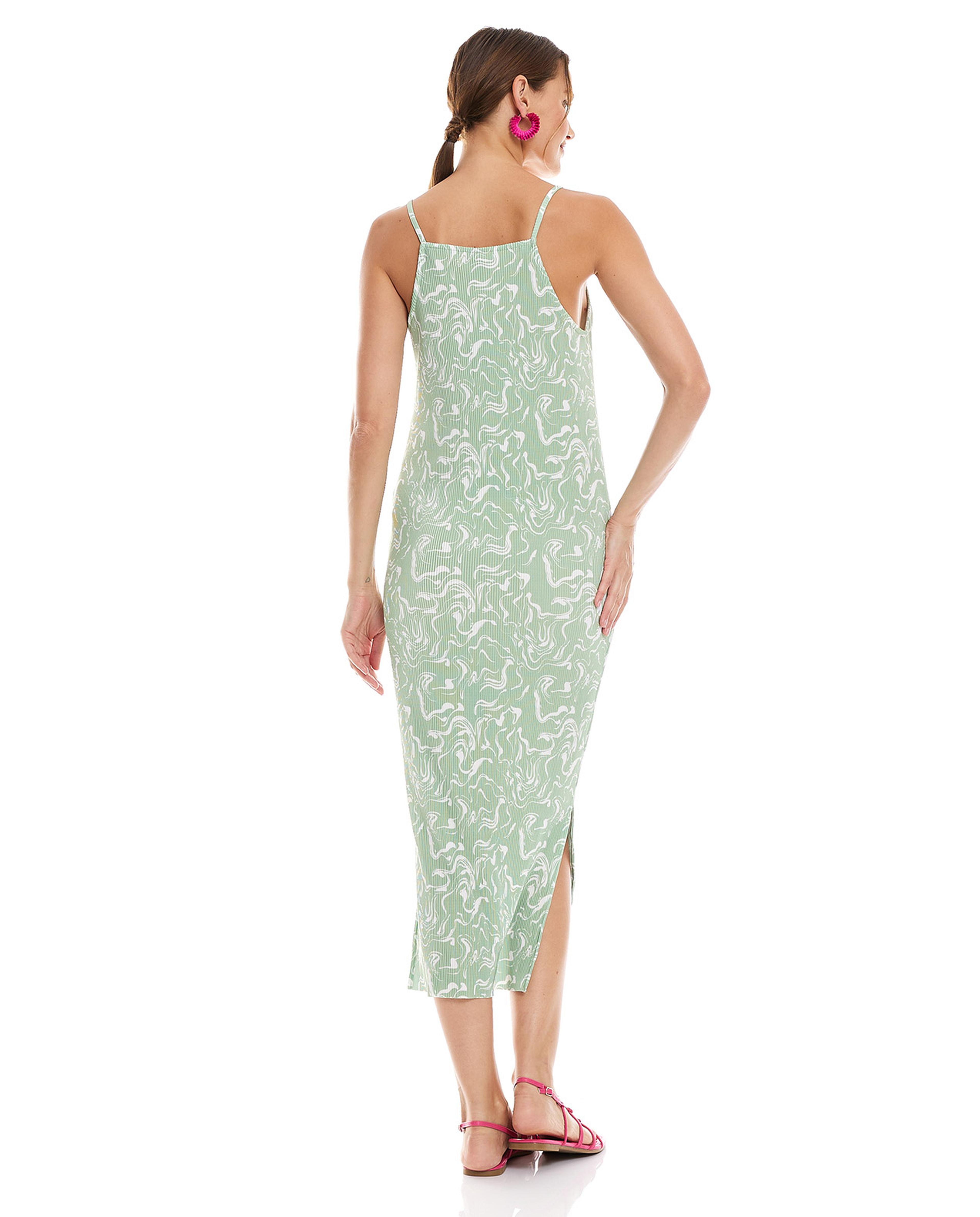 Printed Slip Dress with Side Slit