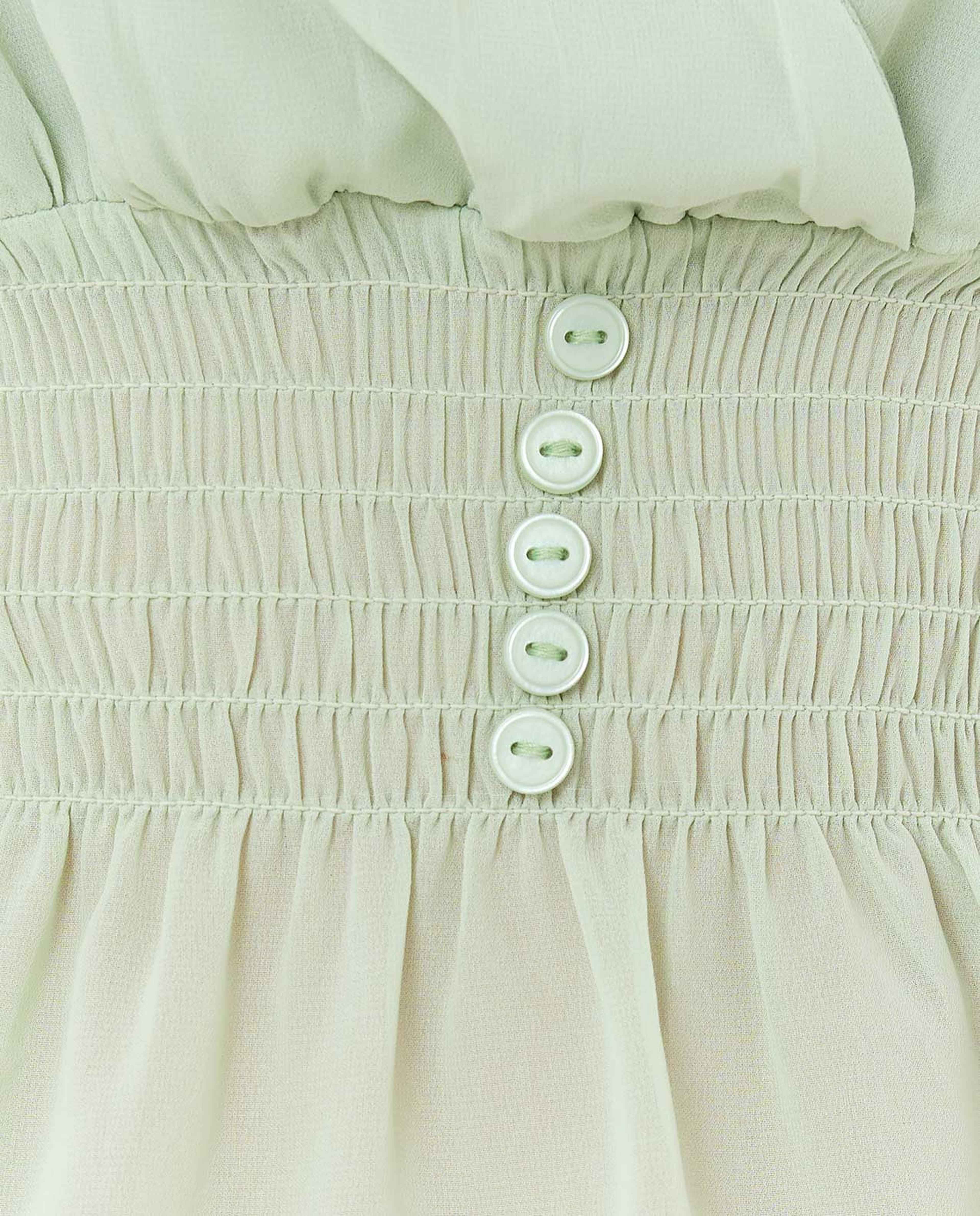 Solid Top with V-Neck and Bishop Sleeves