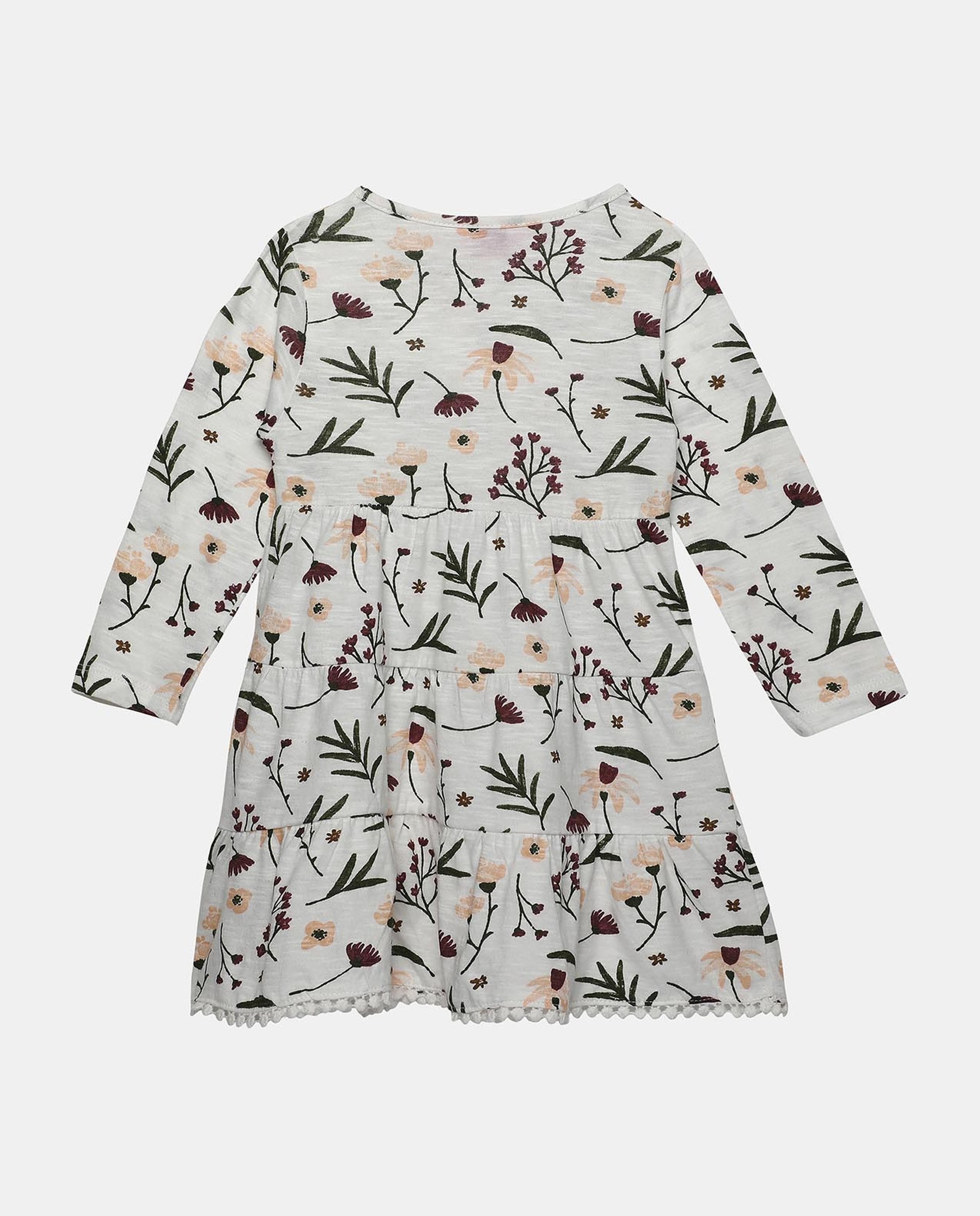 Ivory Fashionable Printed Dress