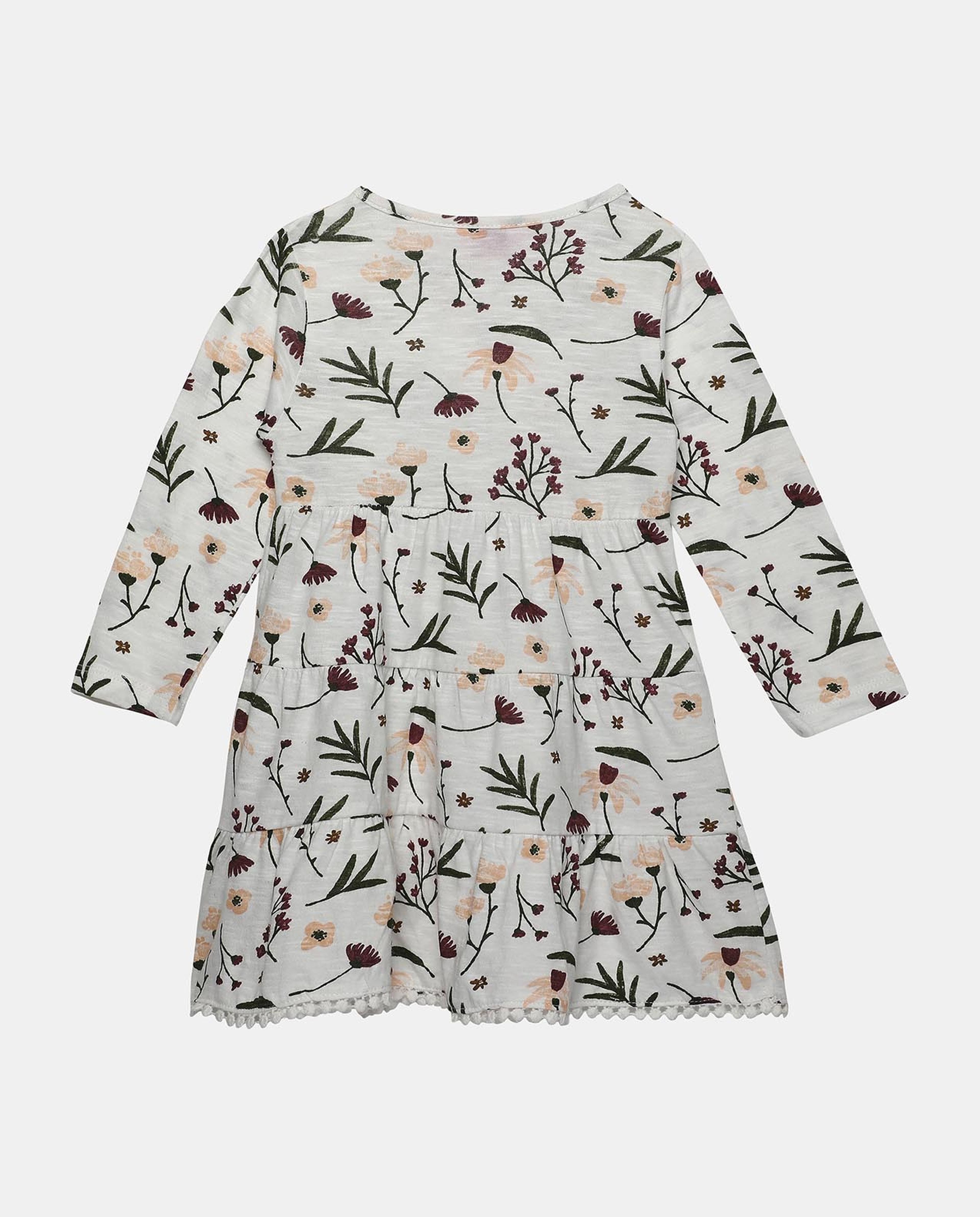 Ivory Fashionable Printed Dress