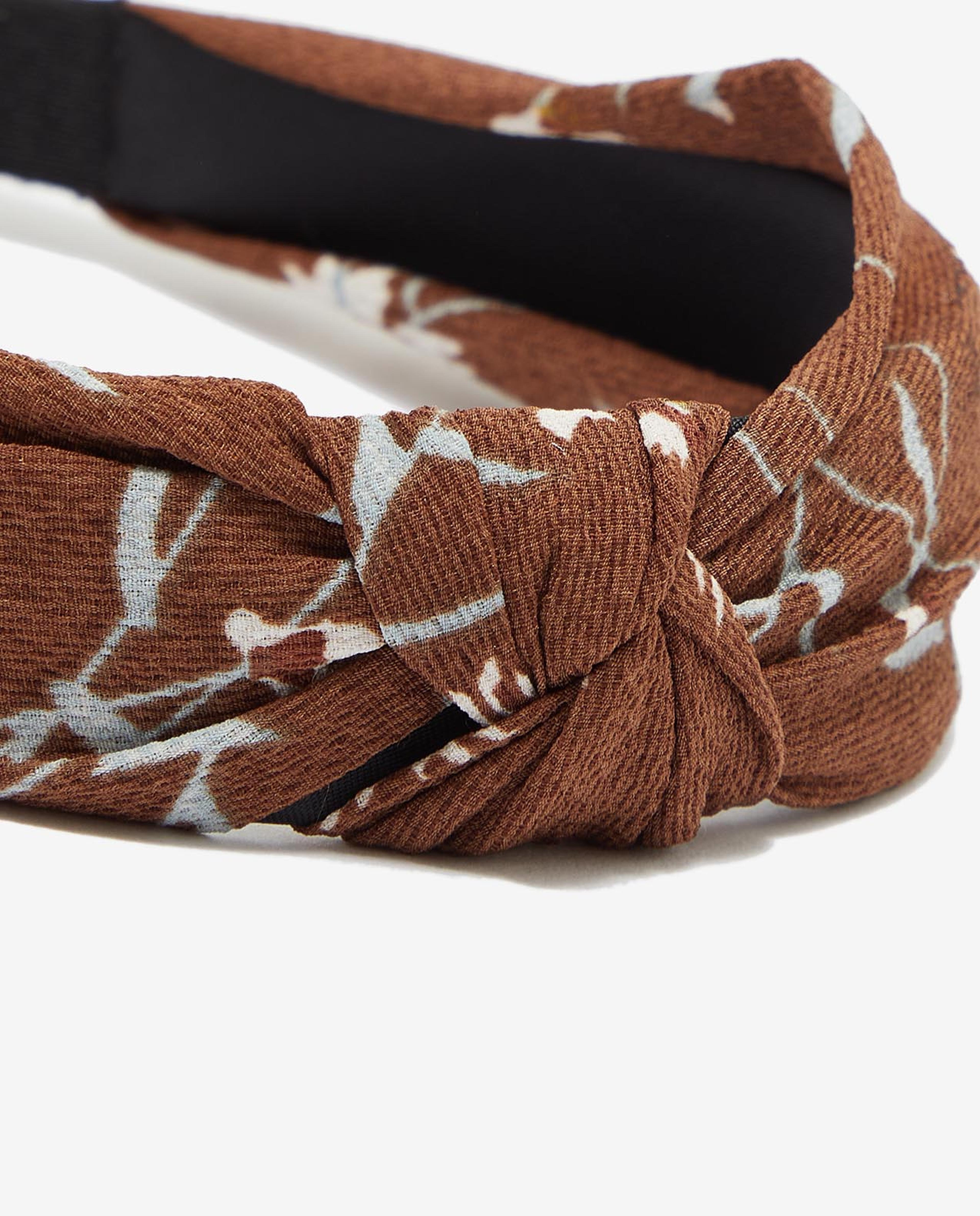 عصابة رأس معقودة بلون بني