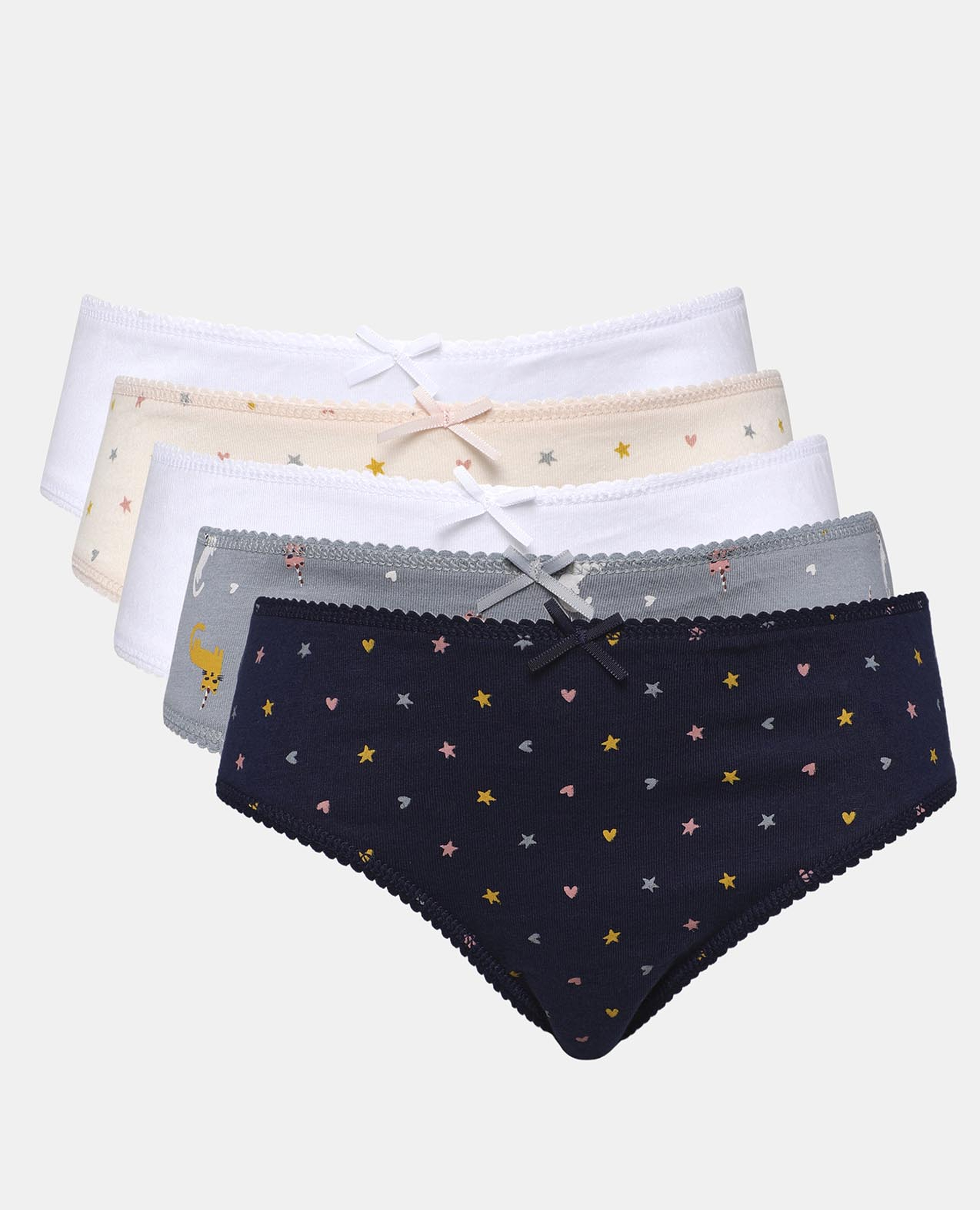 Multi-Colored 5-Pack Assorted Prints Inner Panty