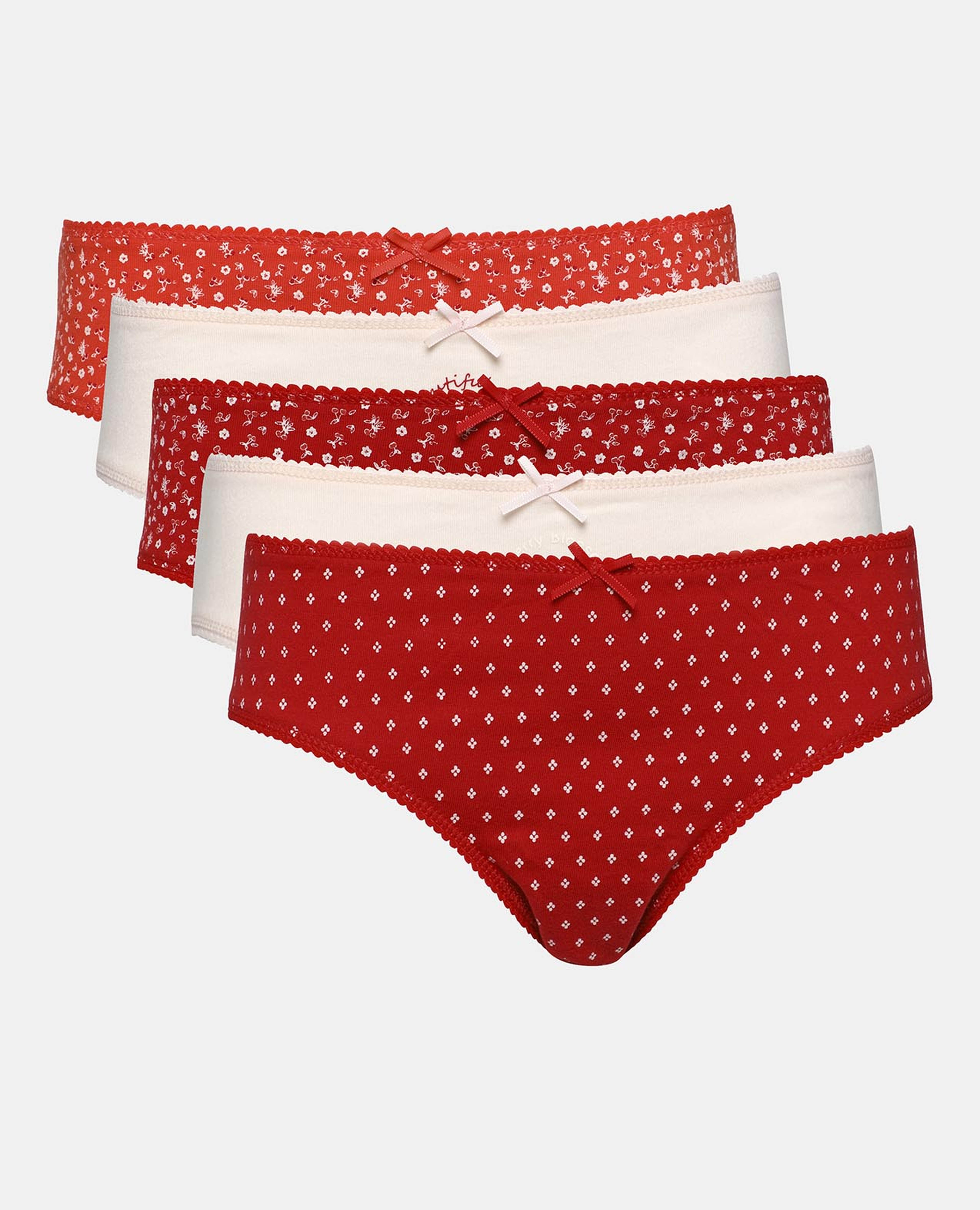 Multi-Colored 5-Pack Assorted Prints Inner Panty