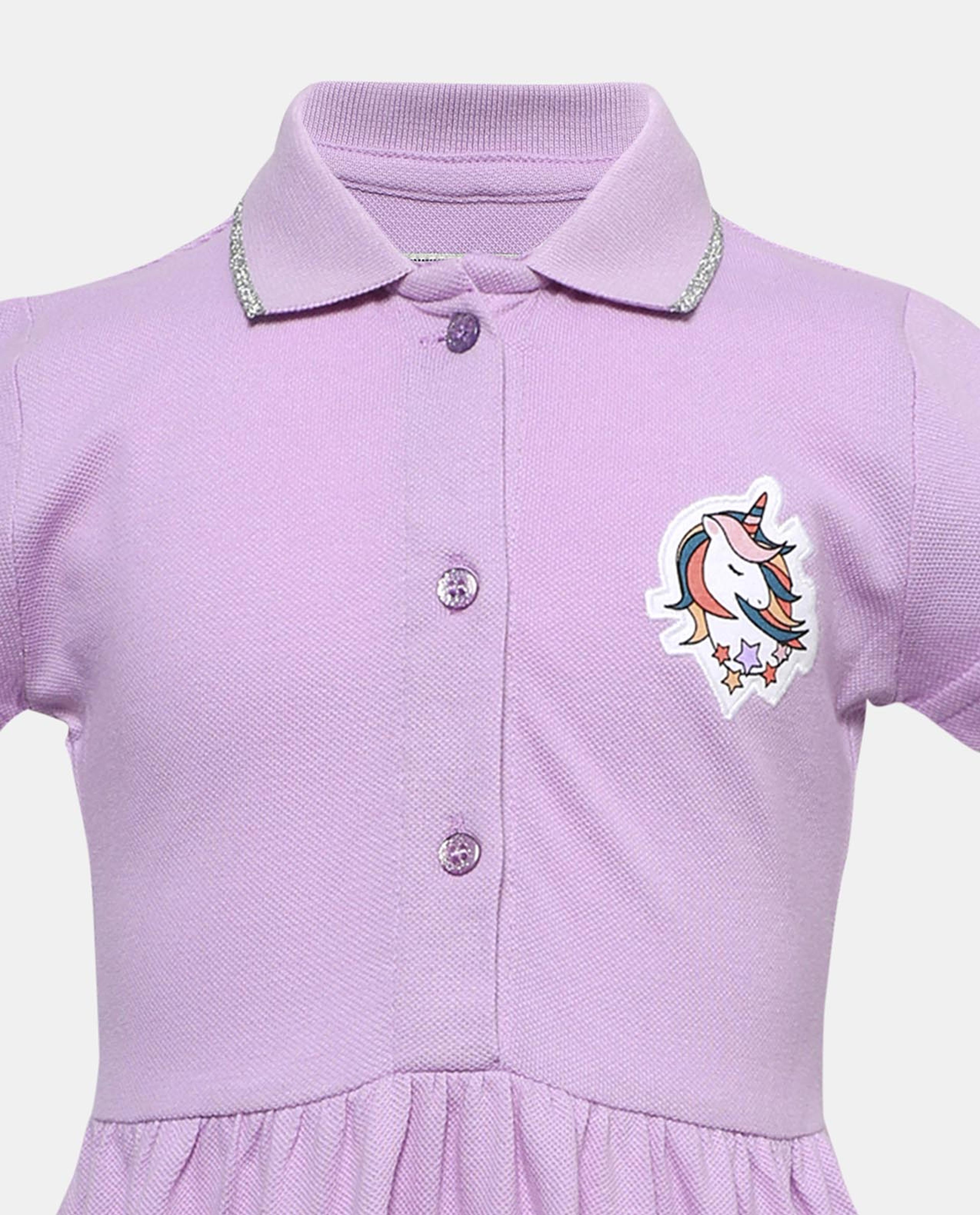 R&B Purple Polo Neck Knit Dress