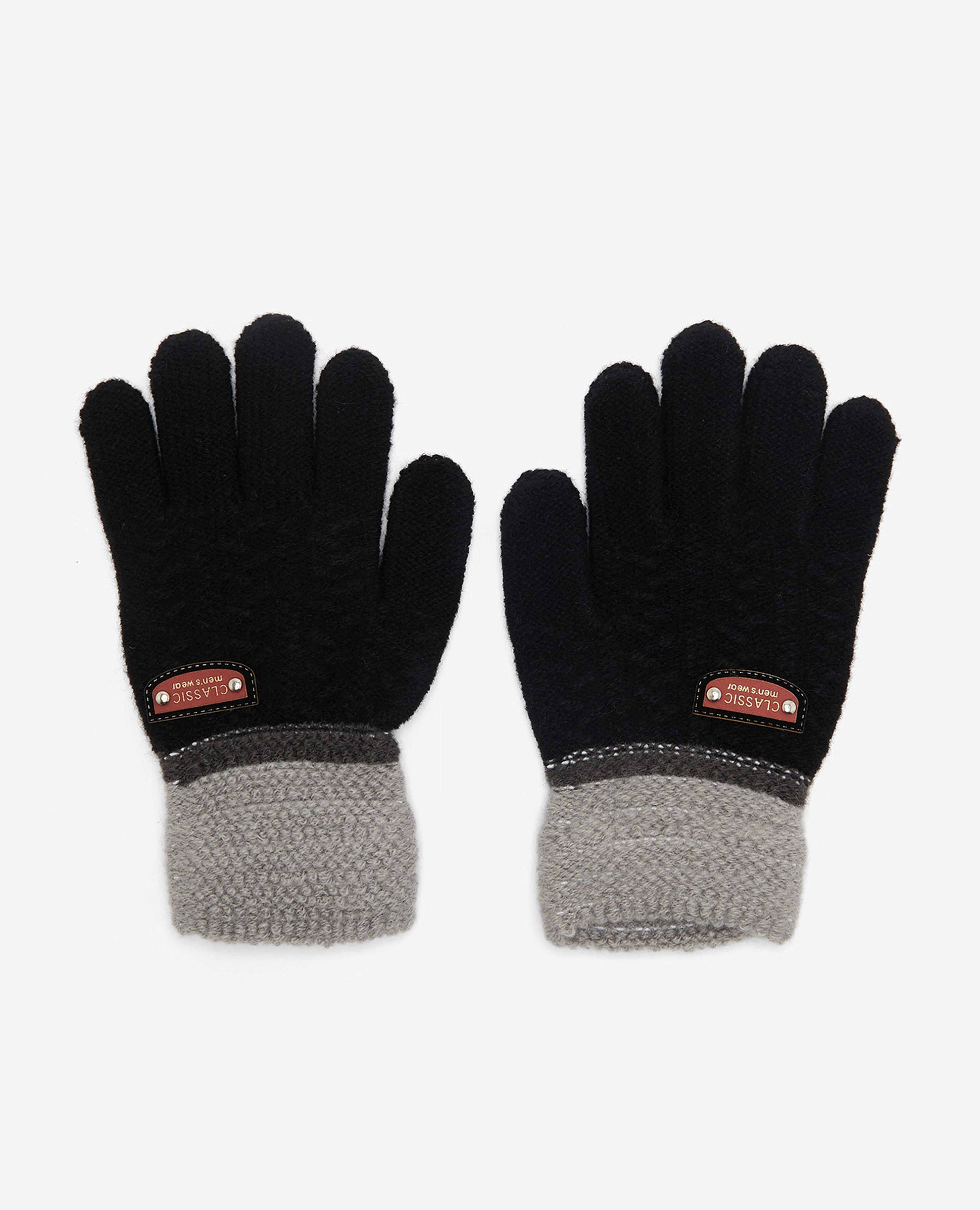 Color Block Knitted Gloves