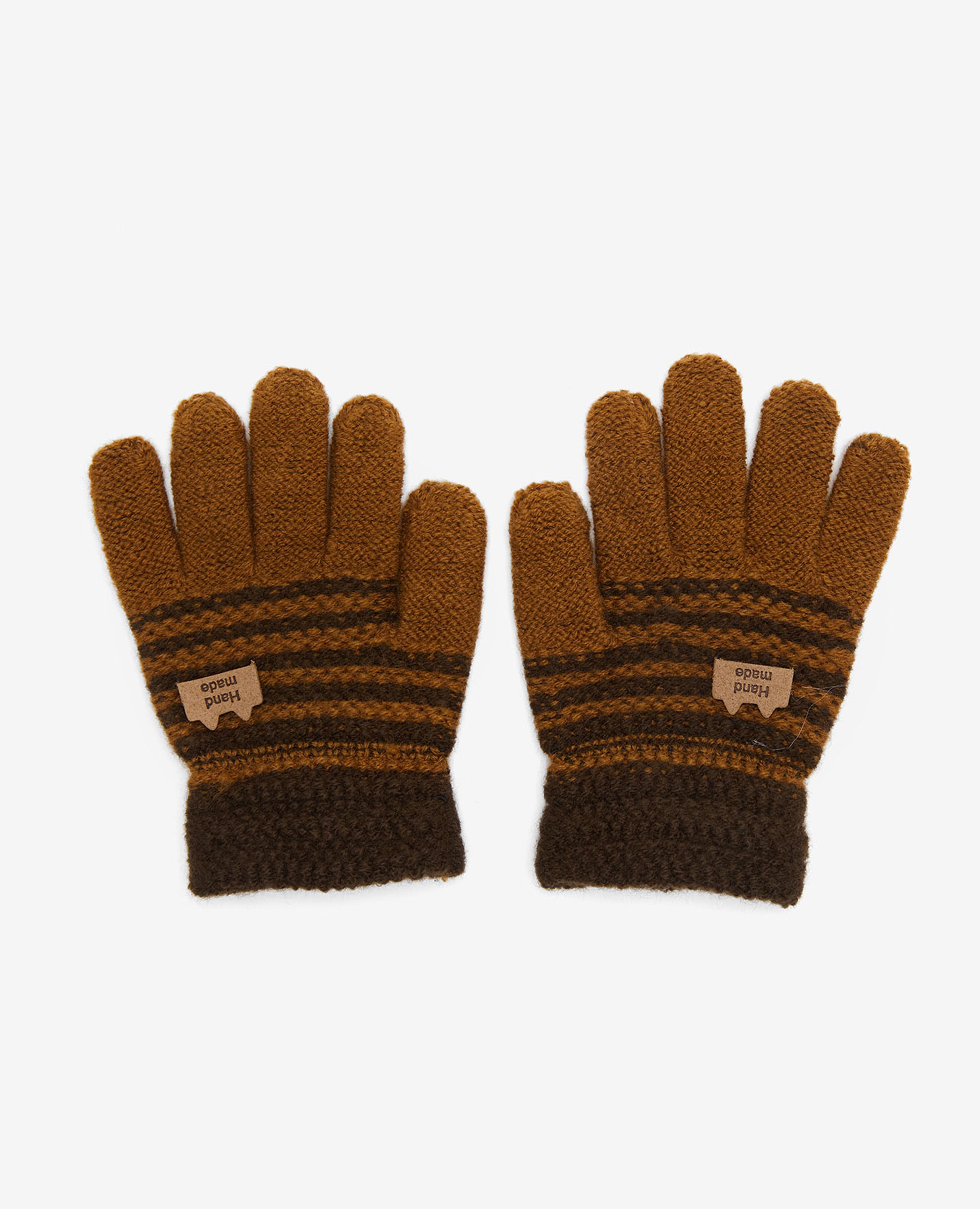 Striped Knitted Gloves
