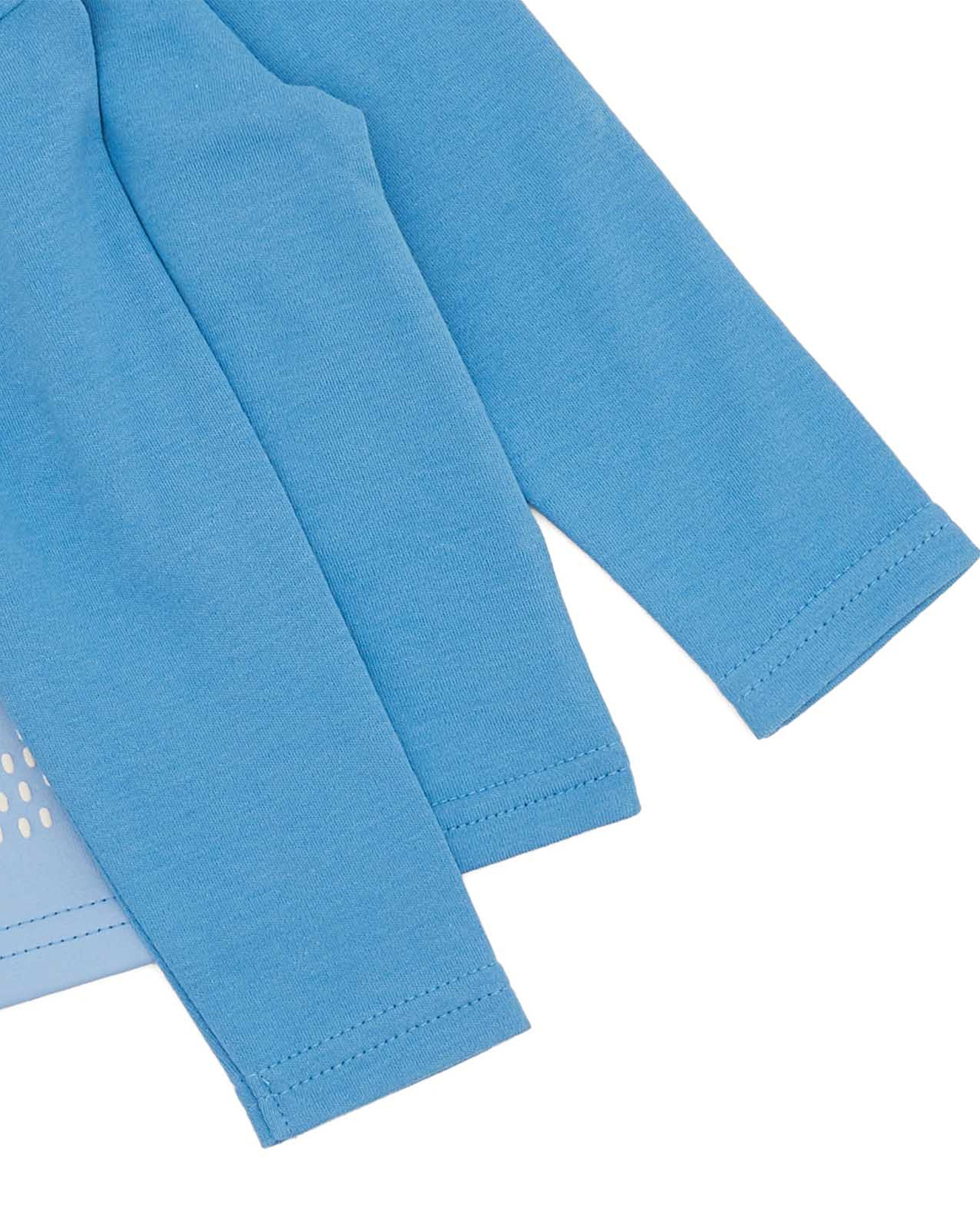 Printed T-Shirt with Crew Neck and Long Sleeves