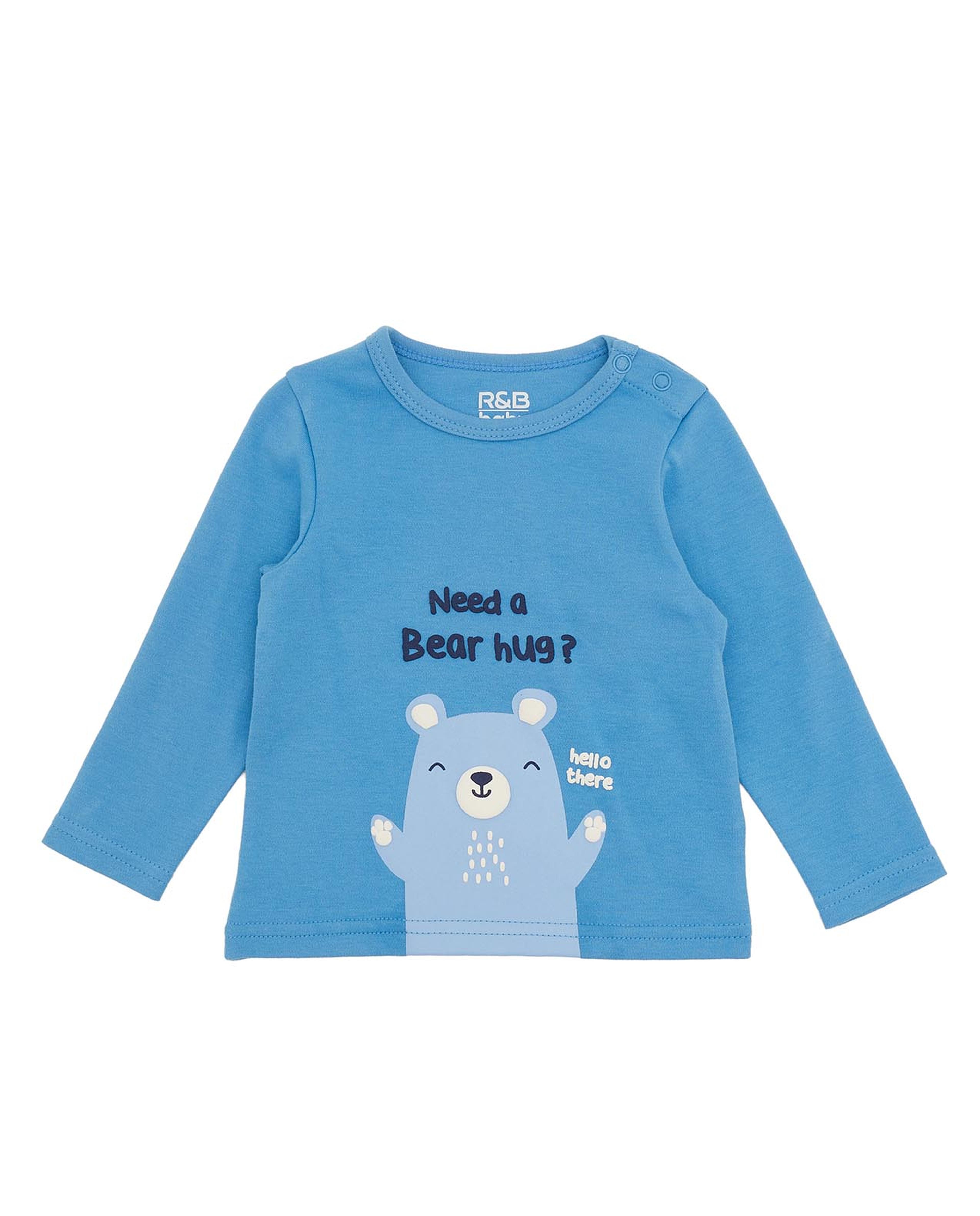 Printed T-Shirt with Crew Neck and Long Sleeves