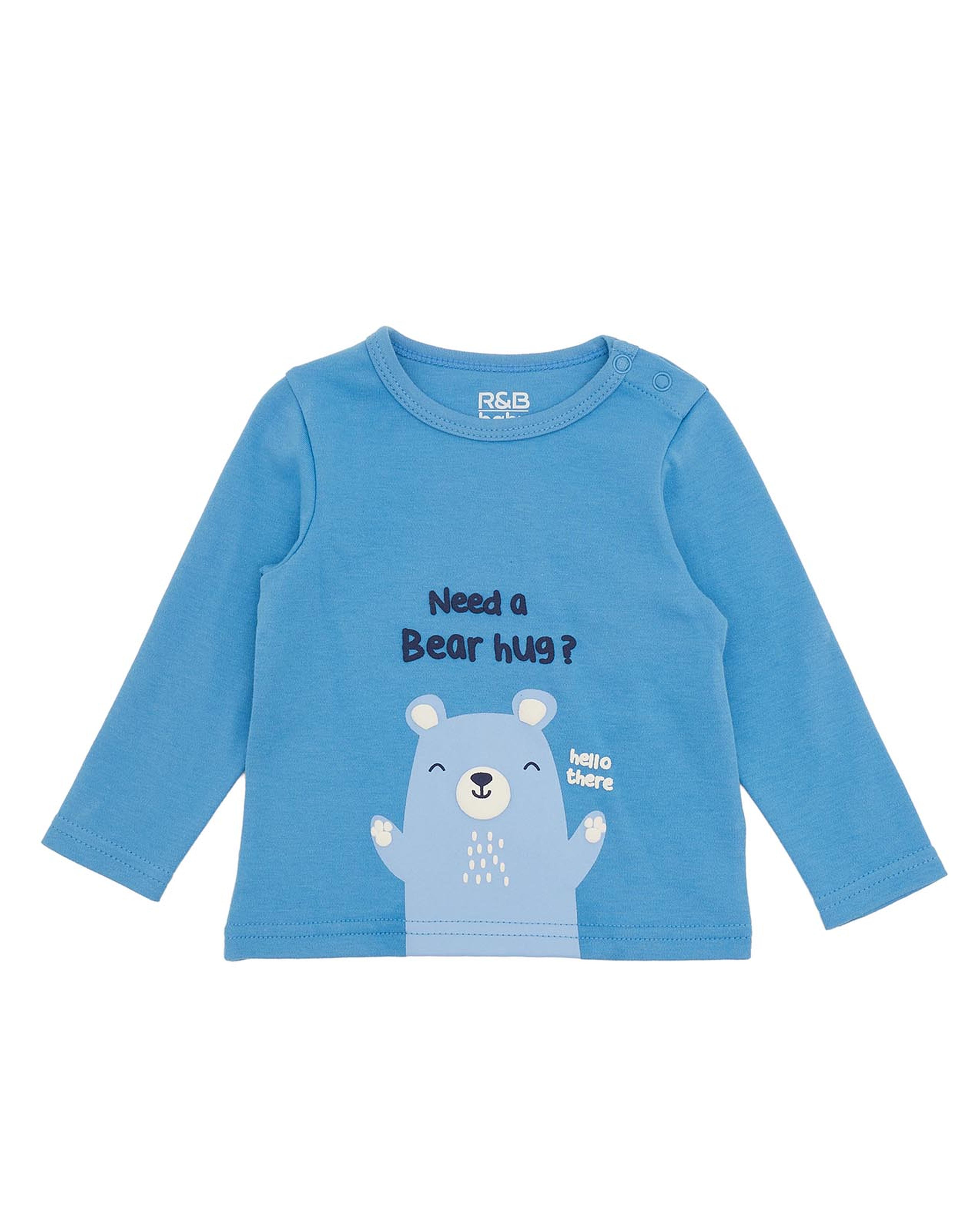 Printed T-Shirt with Crew Neck and Long Sleeves