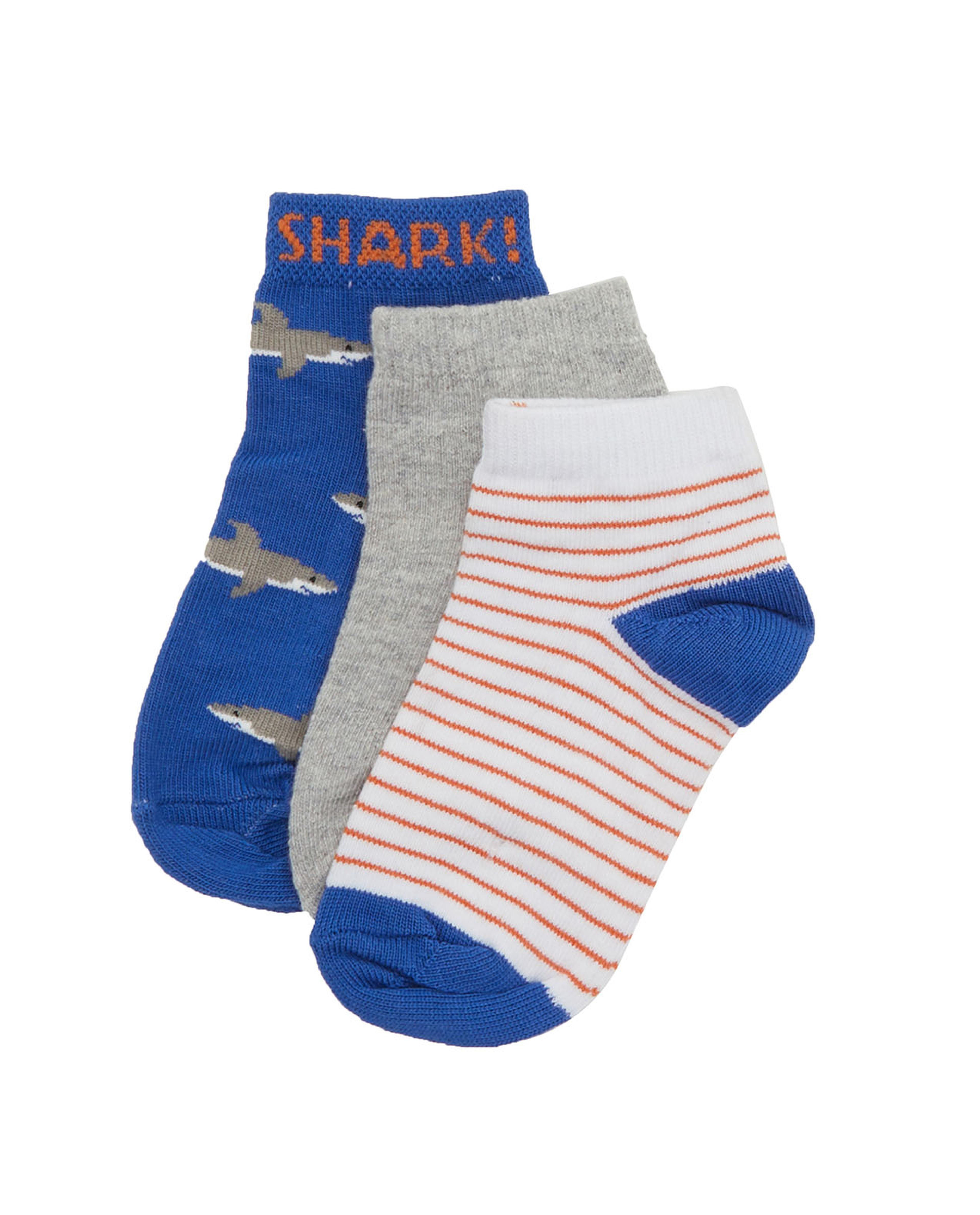 جوارب للكاحل بطبعة - 3 أزواج