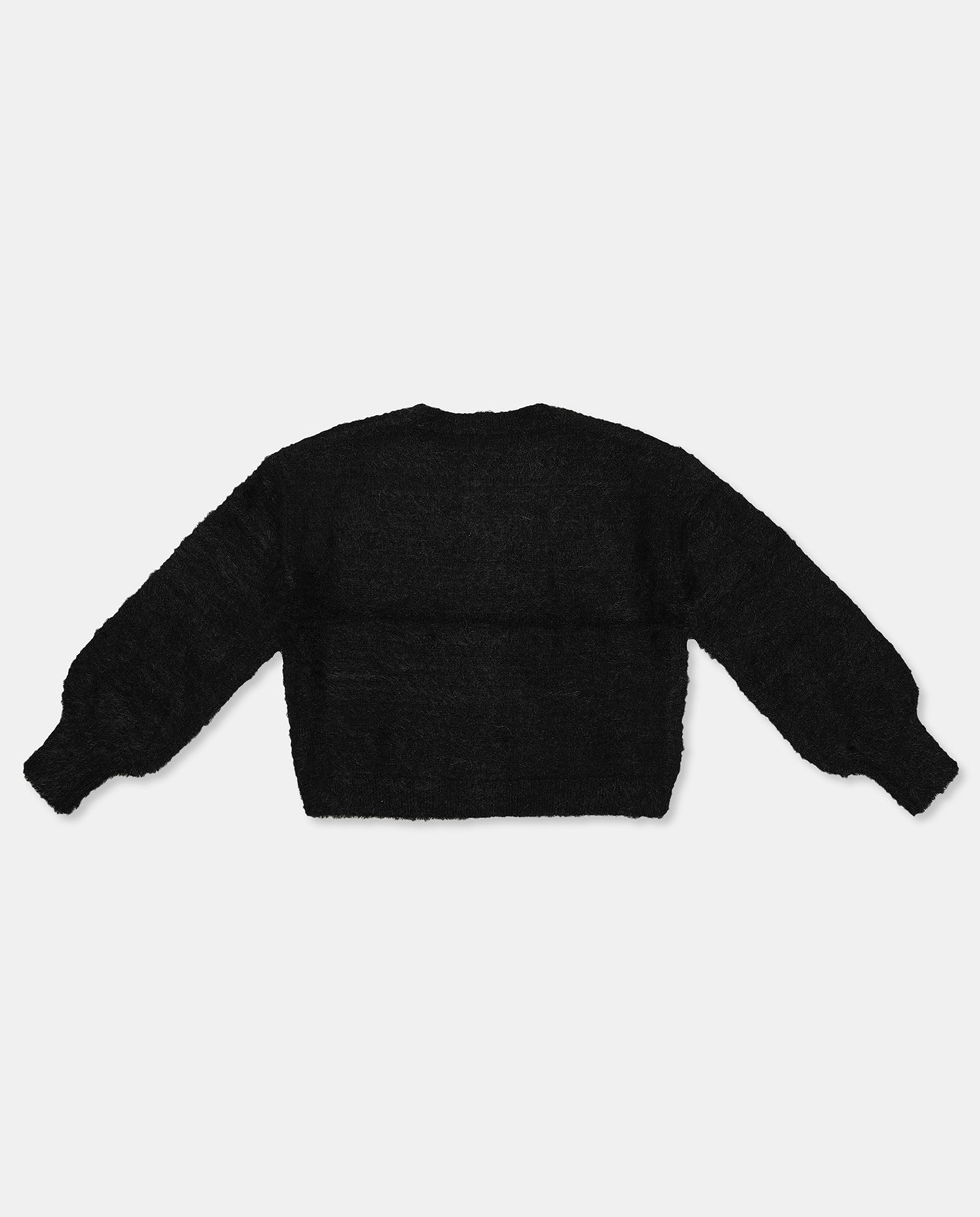 Solid Cardigan with Button Closure and Long Sleeves