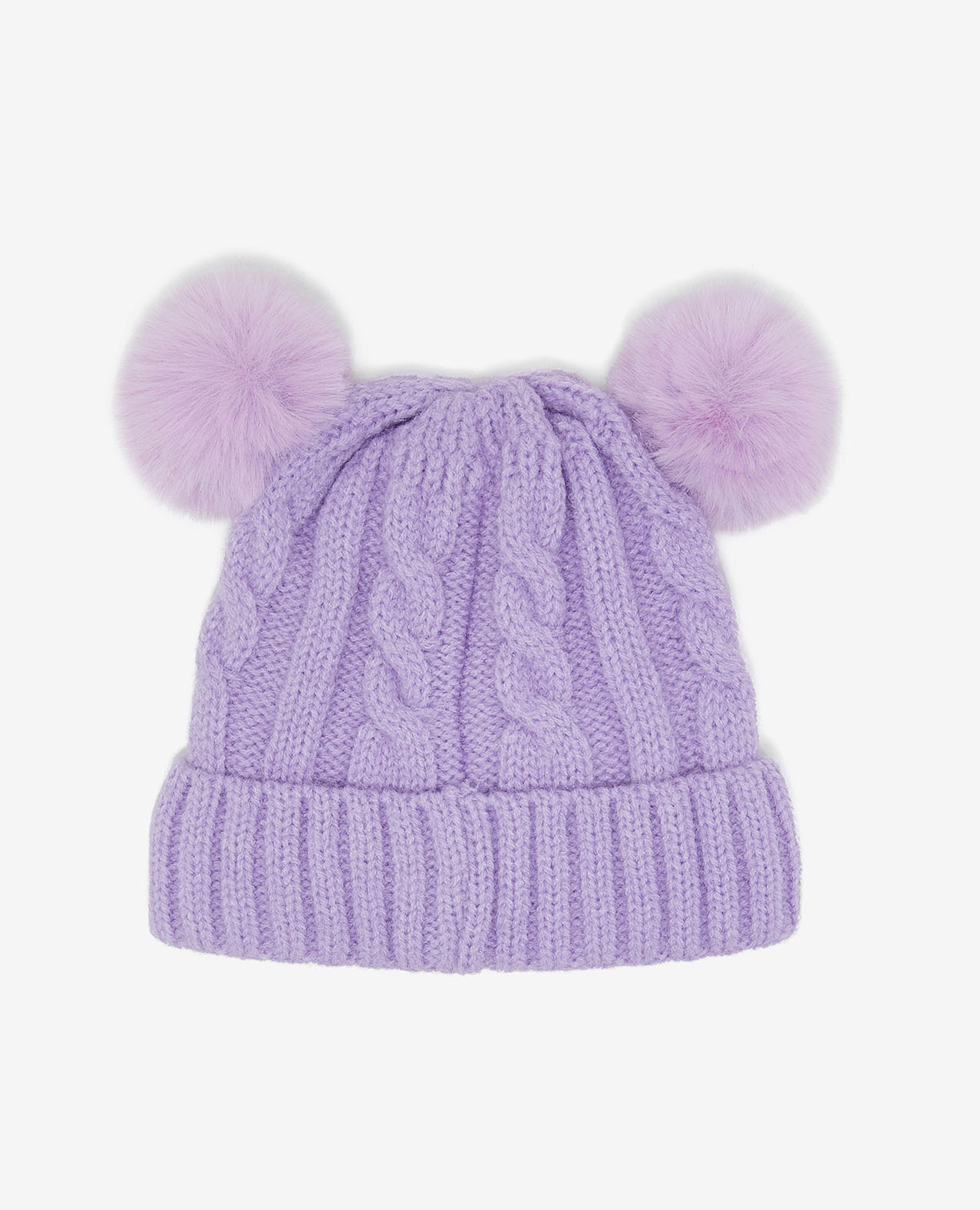 Self Knitted Pom-Pom Beanie Cap