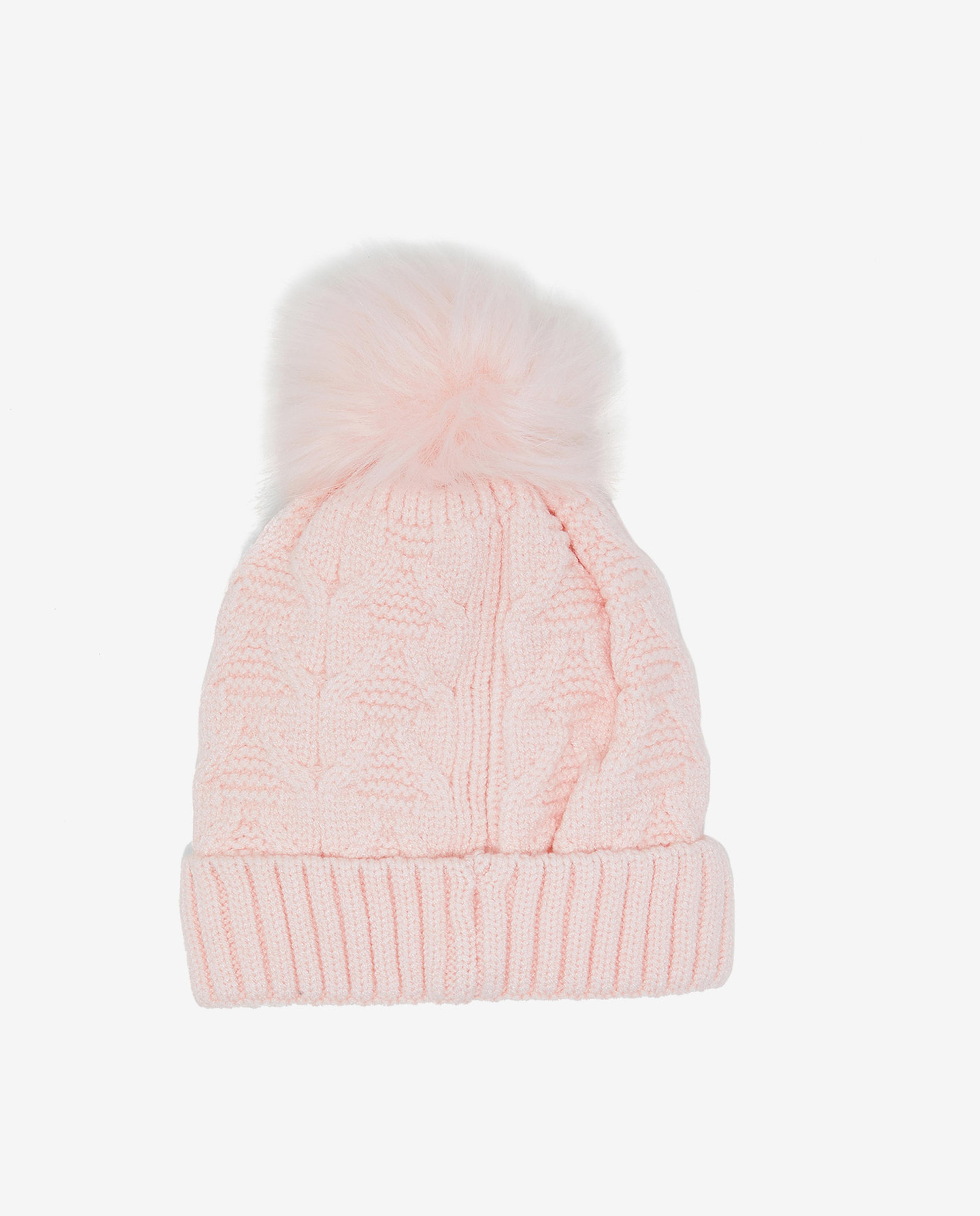 Embroidered Pom-Pom Beanie Cap