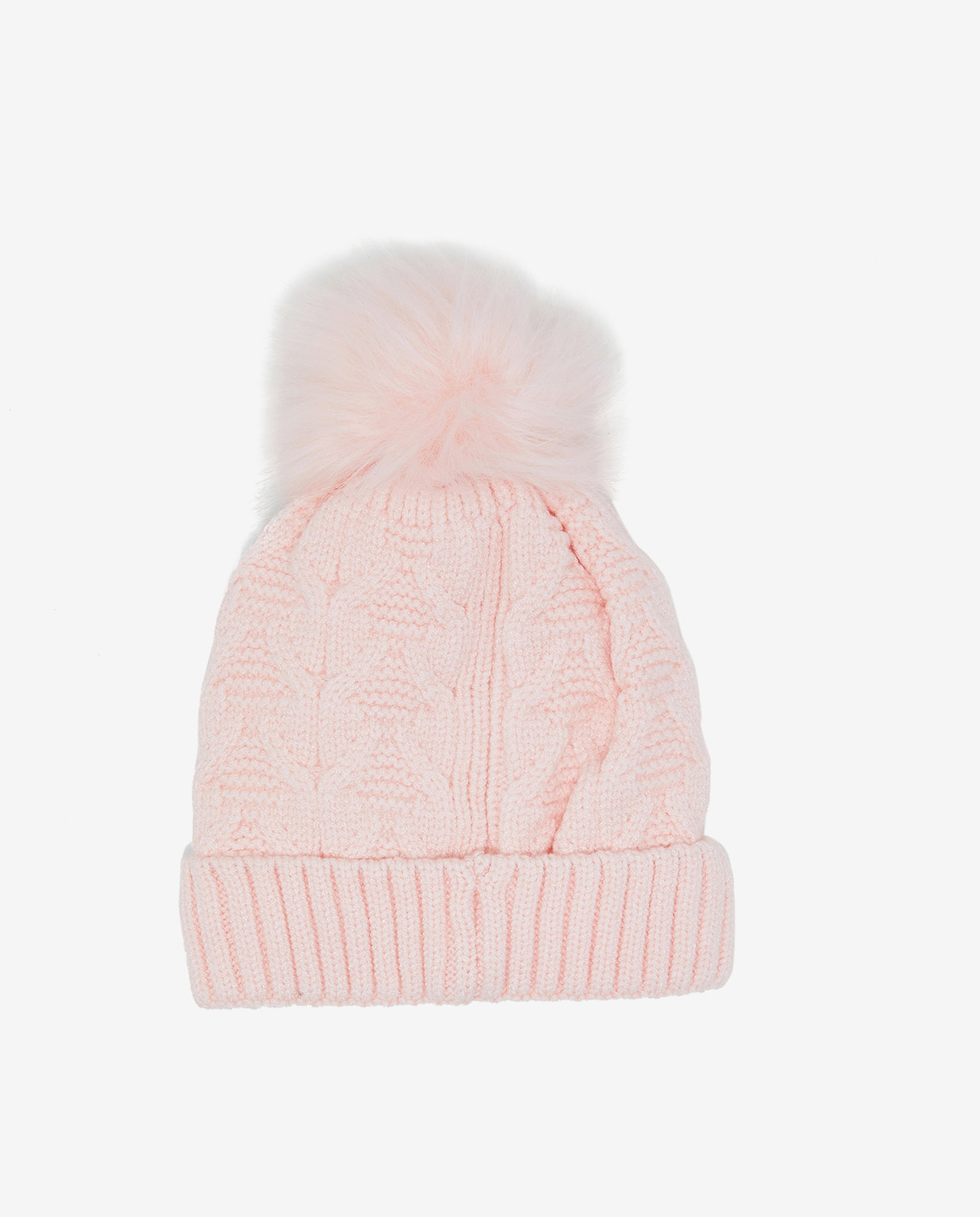 Embroidered Pom-Pom Beanie Cap
