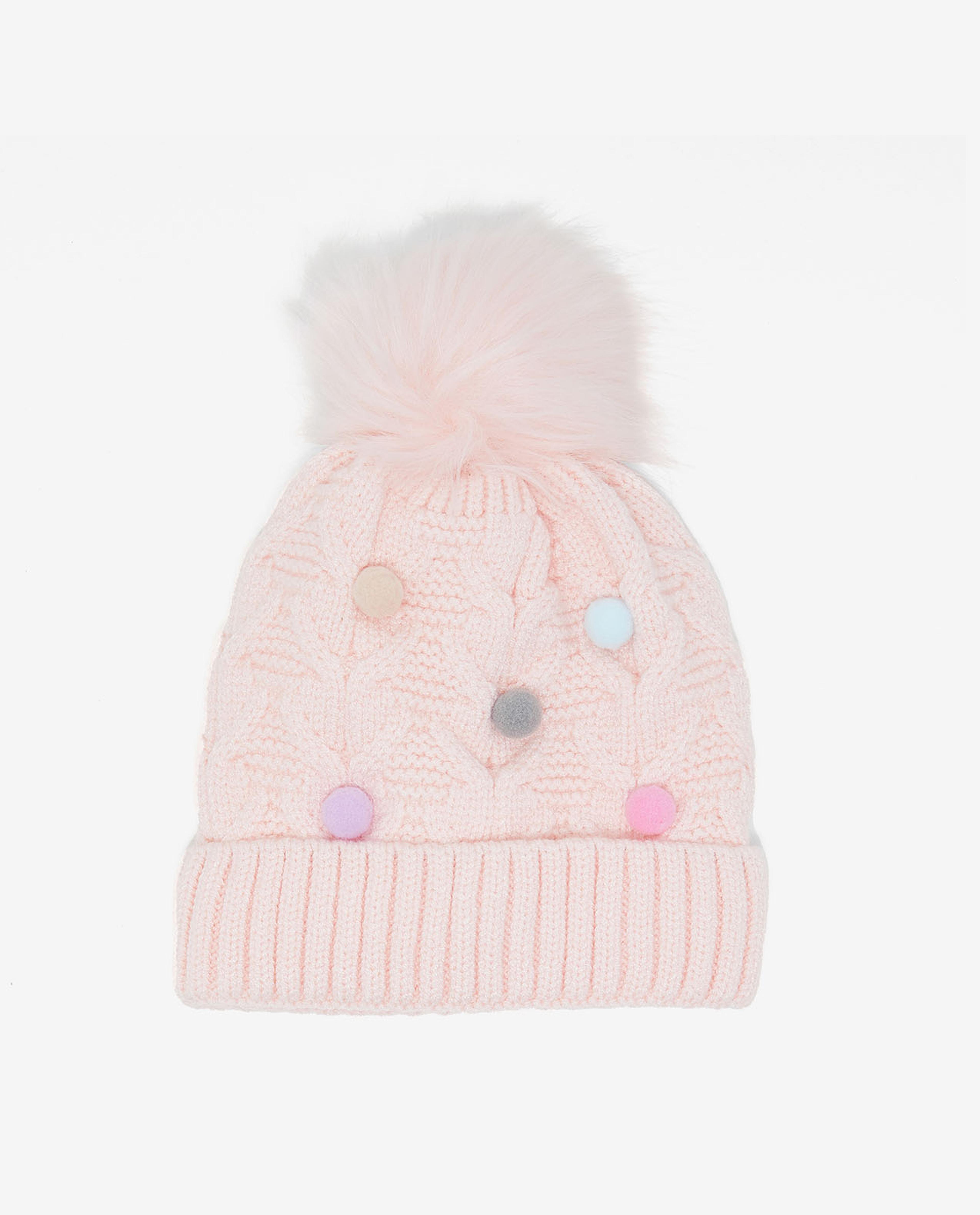 Embroidered Pom-Pom Beanie Cap