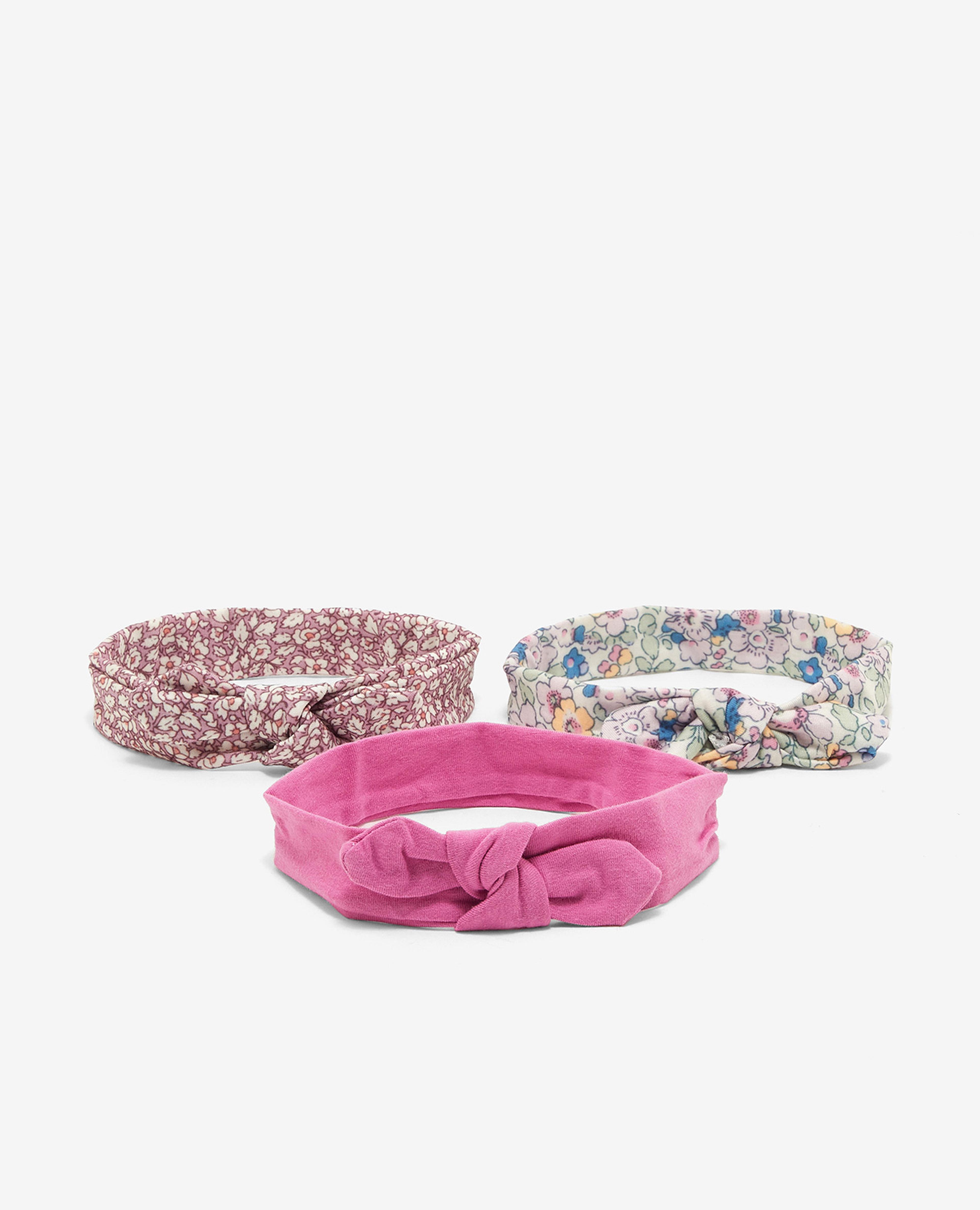 Pack of 3 Printed and Solid Headbands